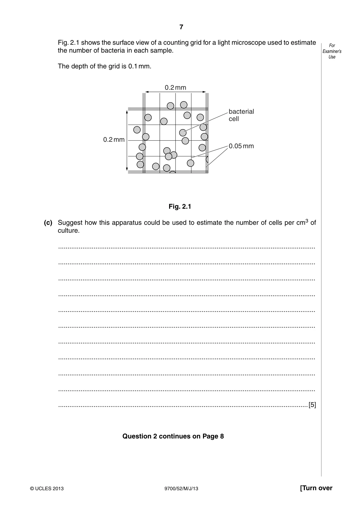 Cambridge A Level Biology 9700 2013 May/June Paper 5 · Variant 2 question paper, page 7 of 8