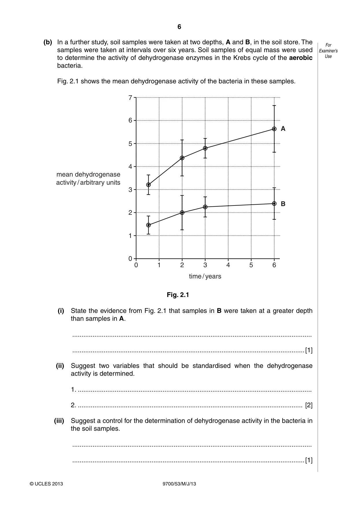 Cambridge A Level Biology 9700 2013 May/June Paper 5 · Variant 3 question paper, page 6 of 8