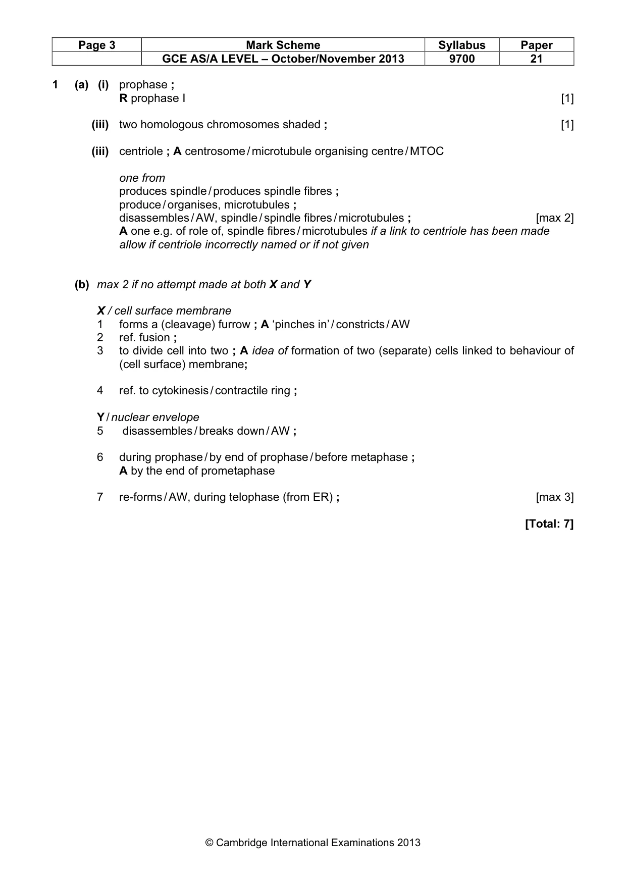 Mark scheme, page 3 of 10