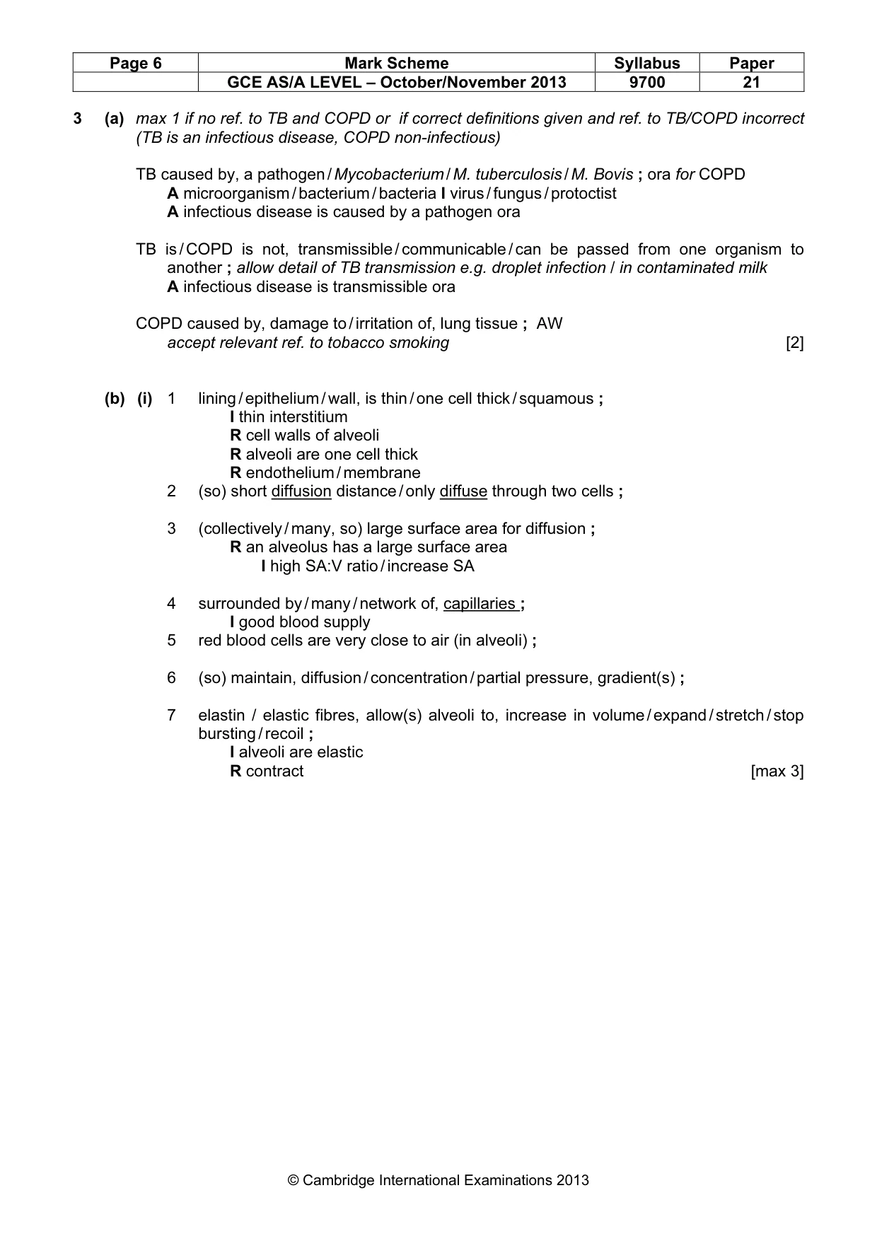 Mark scheme, page 6 of 10