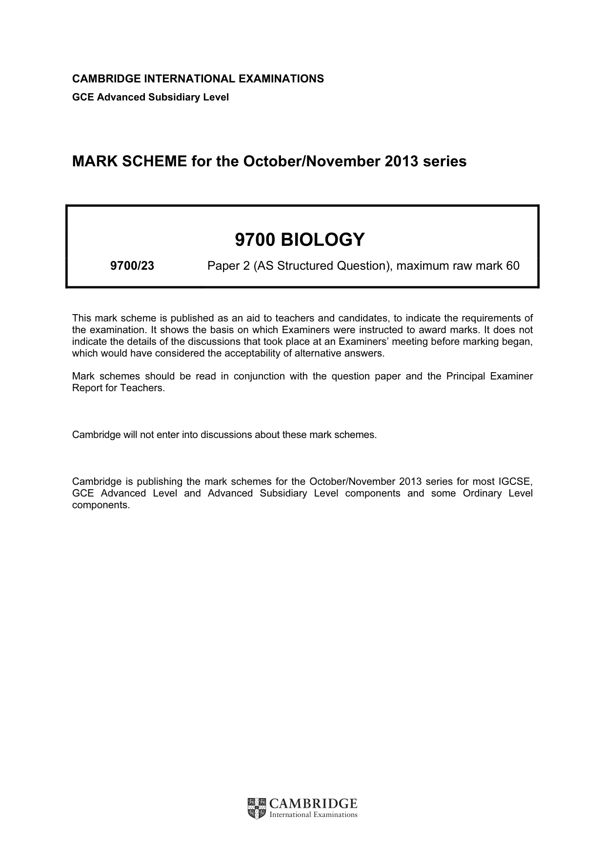 Mark scheme, page 1 of 9