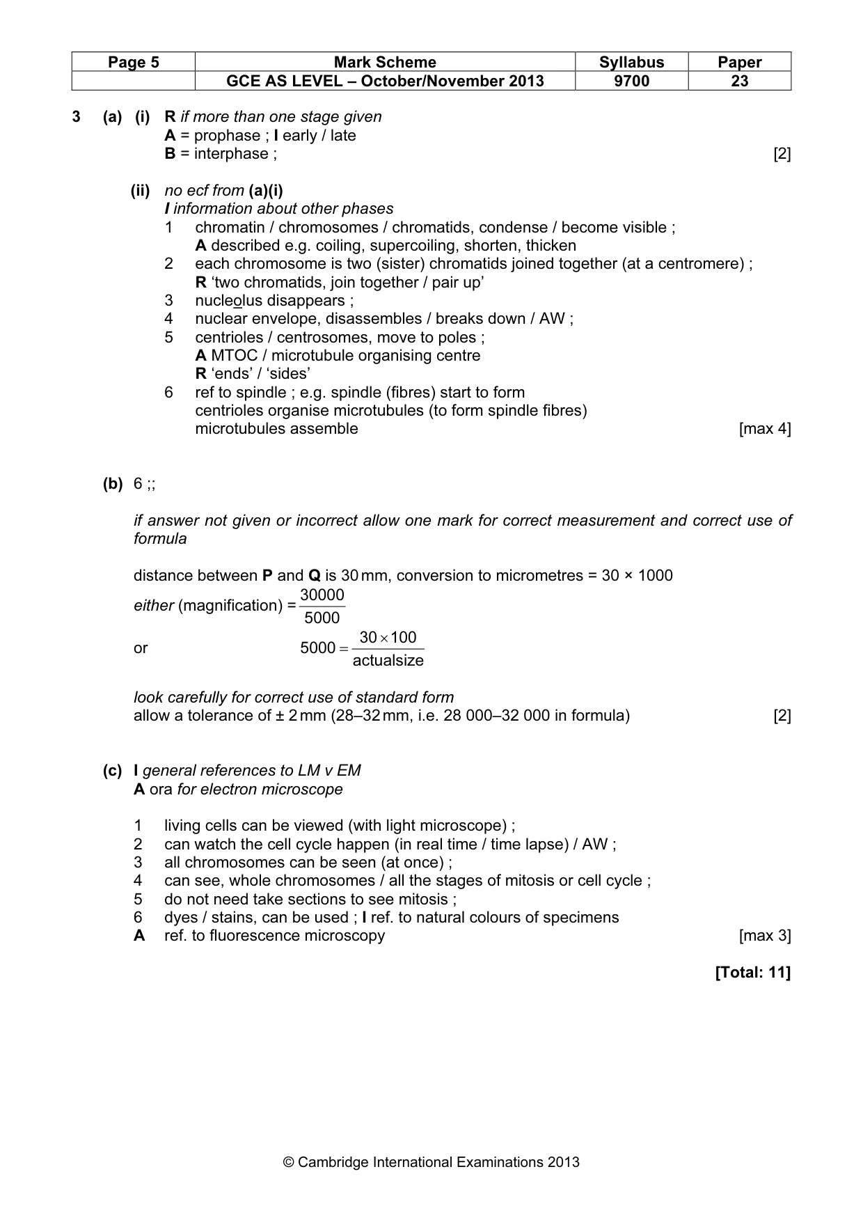 Mark scheme, page 5 of 9