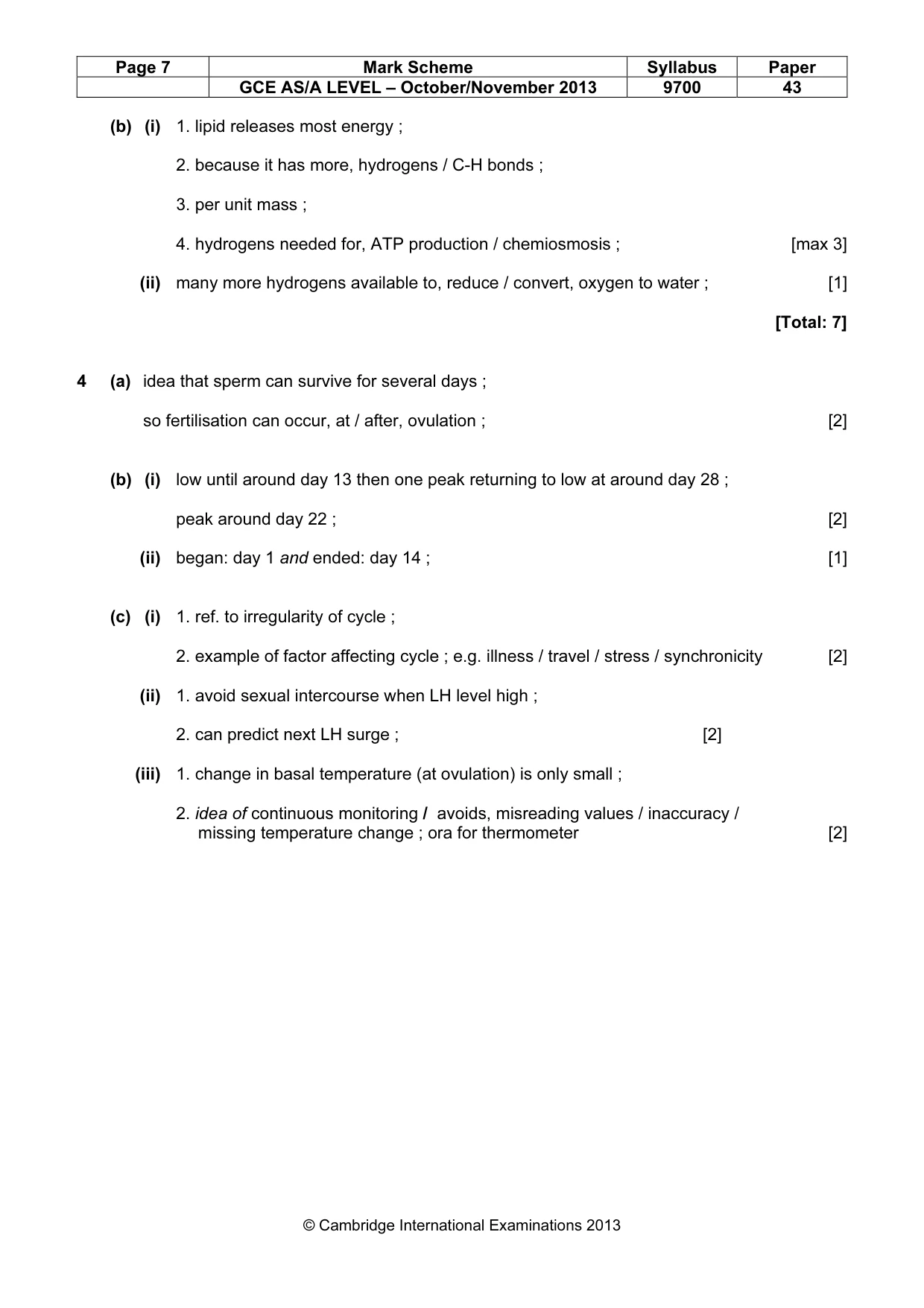 Mark scheme, page 6 of 12