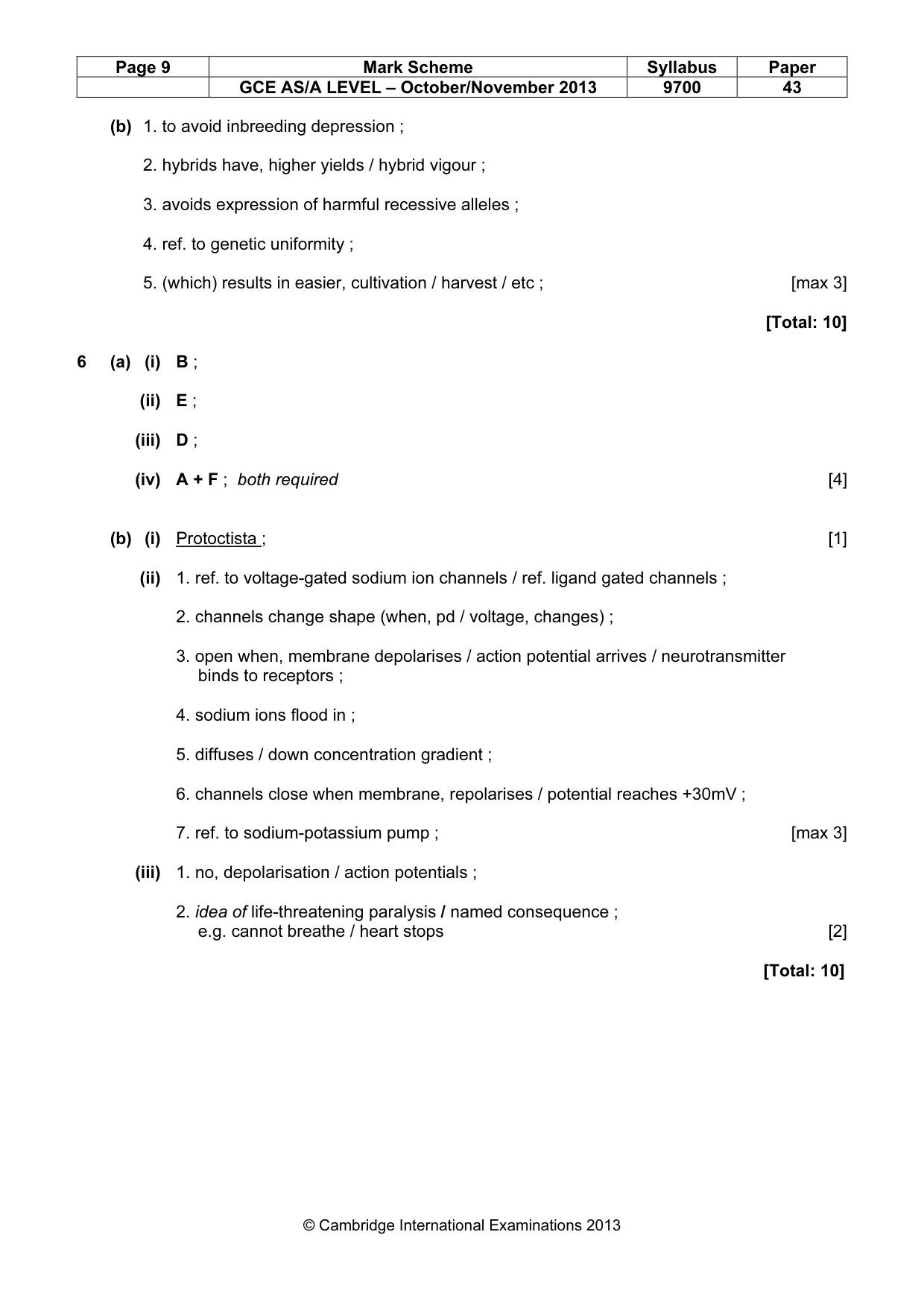 Mark scheme, page 8 of 12