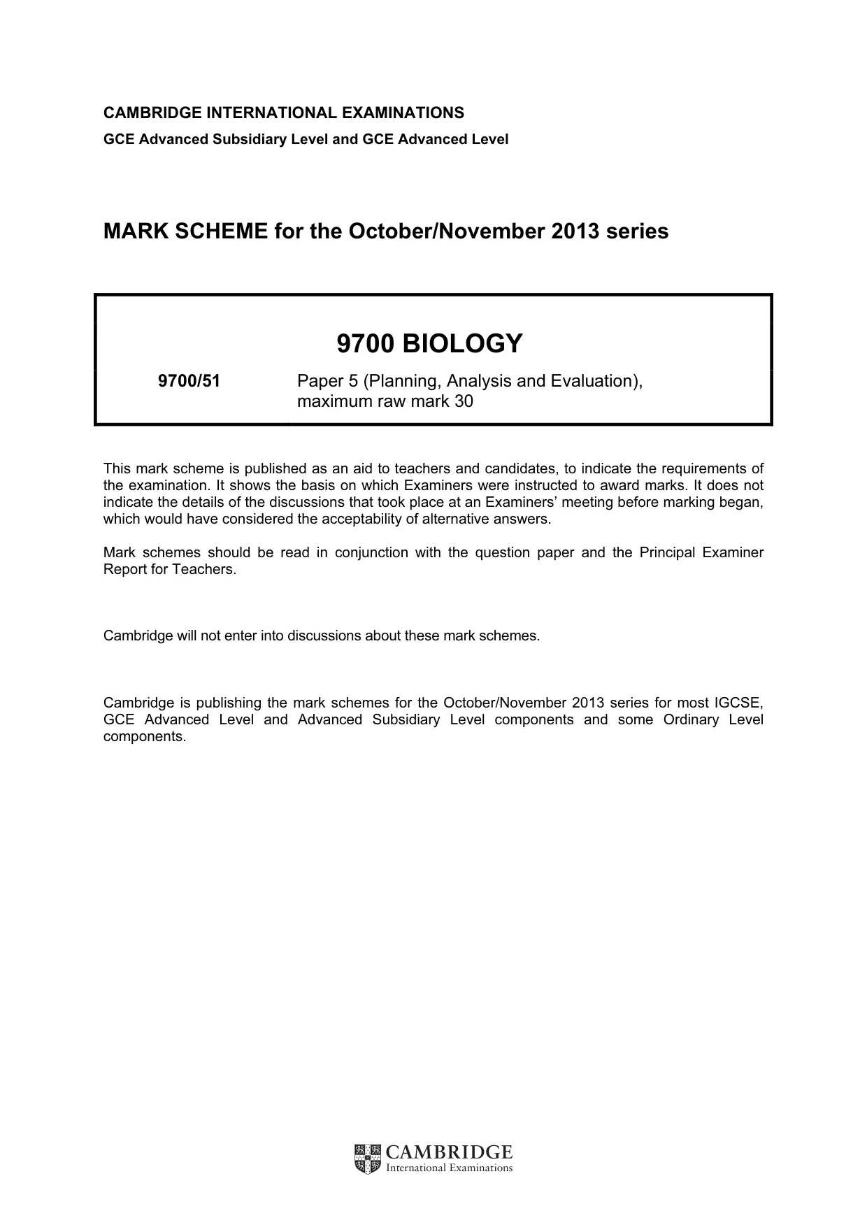 Mark scheme, page 1 of 9
