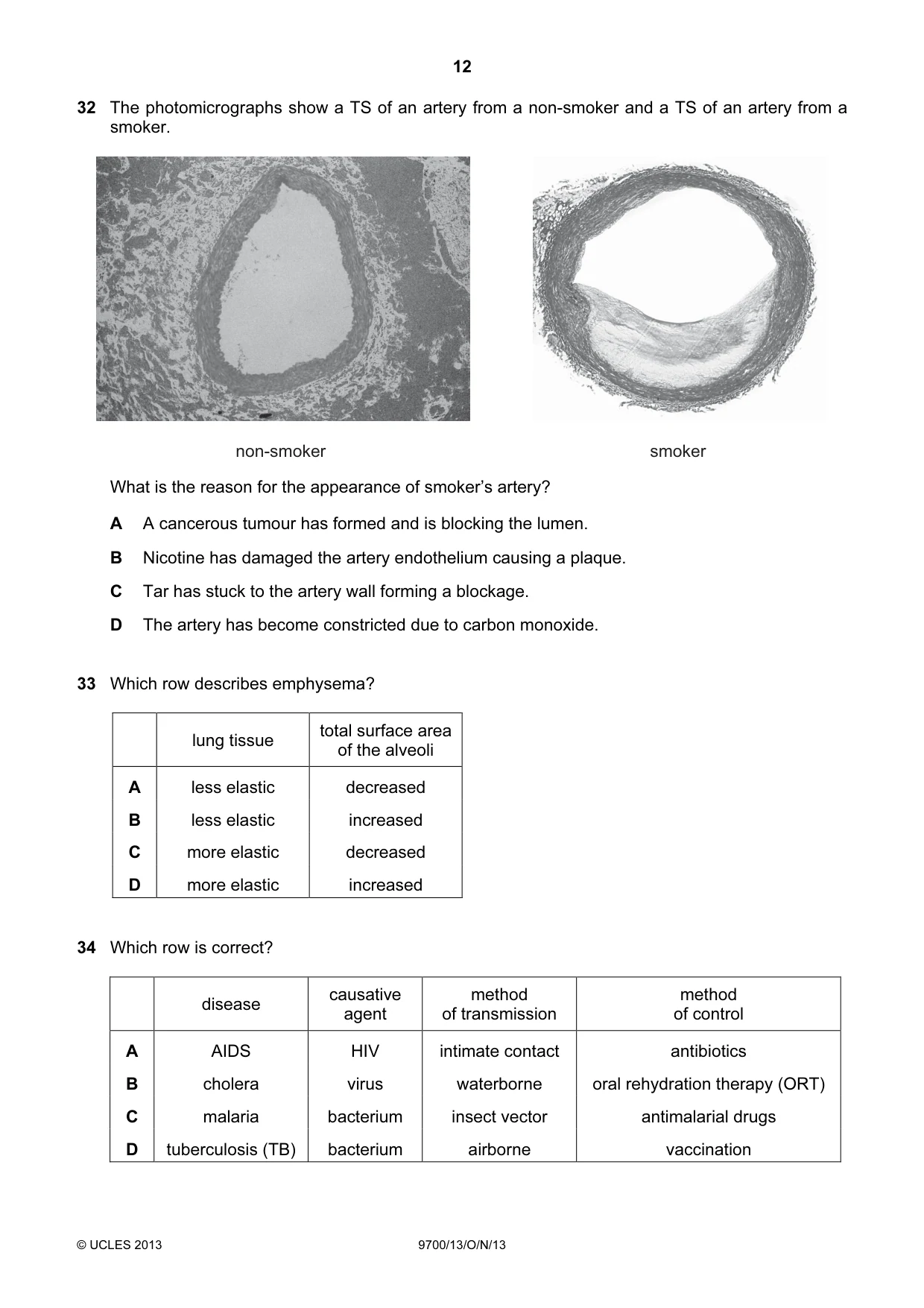 Cambridge A Level Biology 9700 2013 Oct/Nov Paper 1 · Variant 3 question paper, page 12 of 16