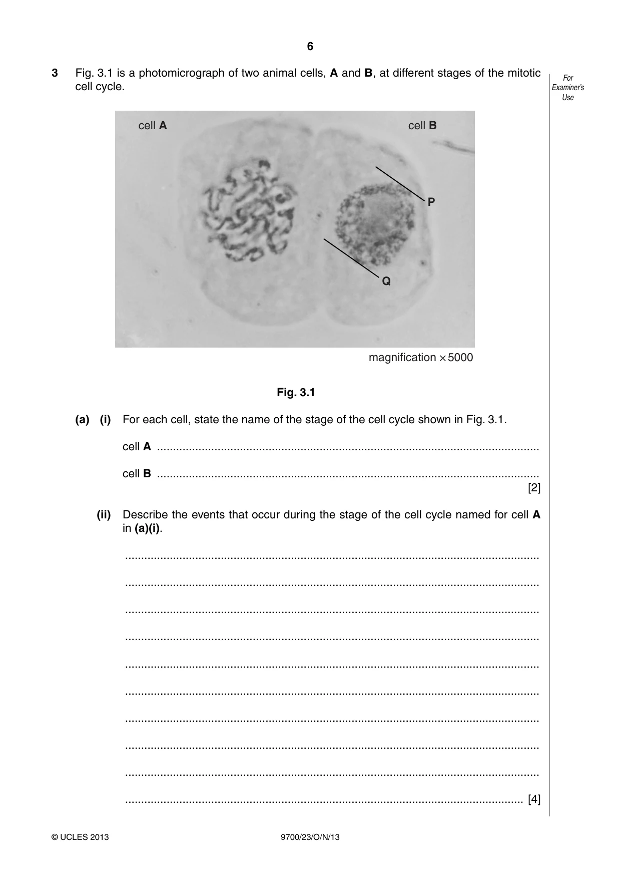 Cambridge A Level Biology 9700 2013 Oct/Nov Paper 2 · Variant 3 question paper, page 6 of 12