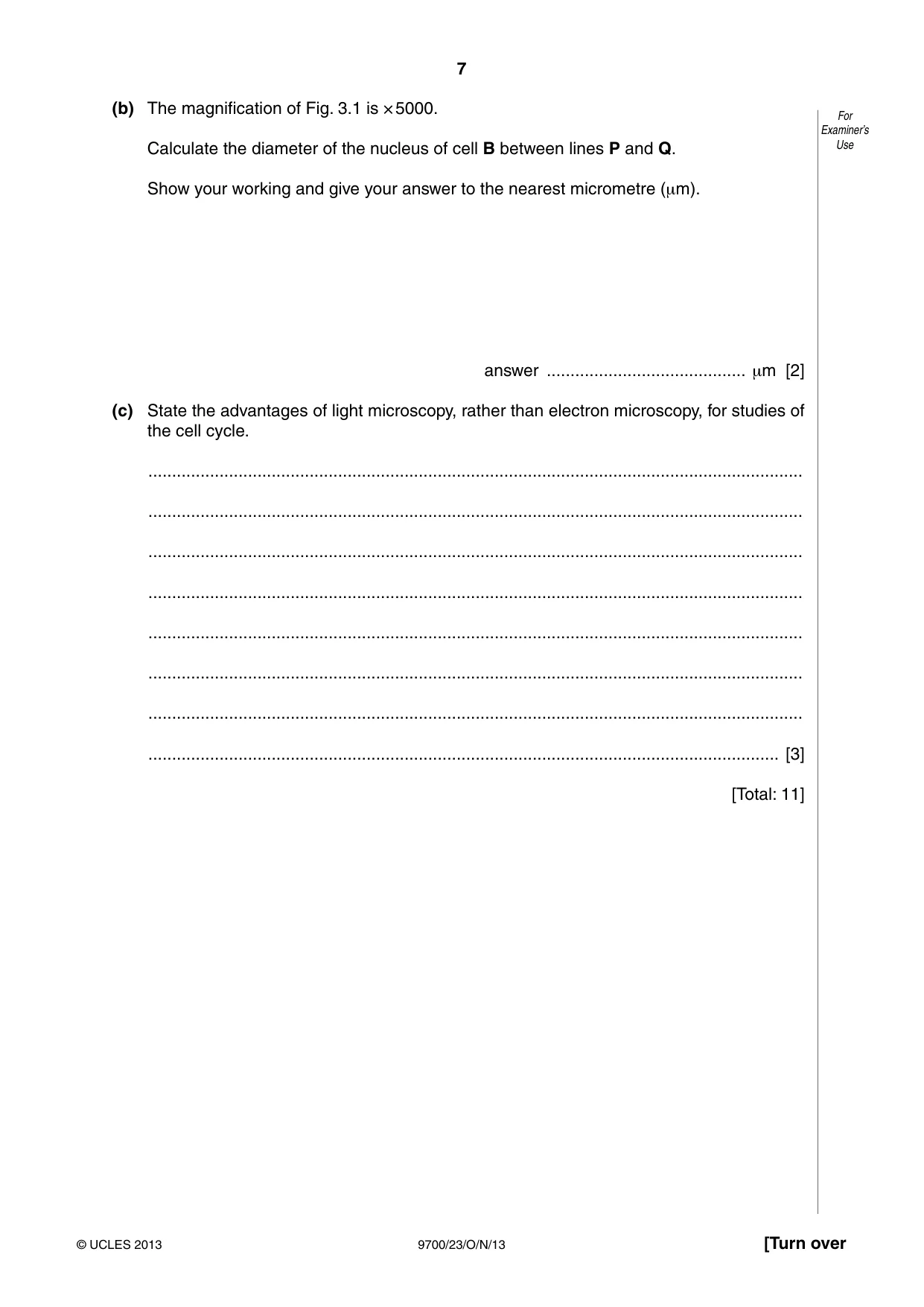 Cambridge A Level Biology 9700 2013 Oct/Nov Paper 2 · Variant 3 question paper, page 7 of 12