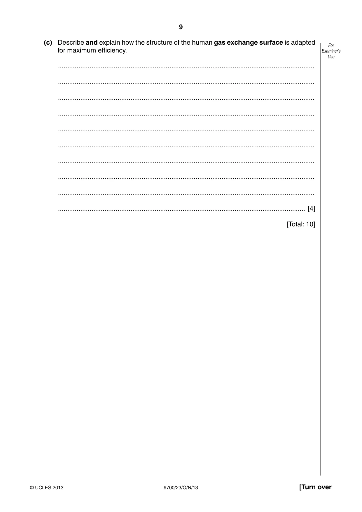 Cambridge A Level Biology 9700 2013 Oct/Nov Paper 2 · Variant 3 question paper, page 9 of 12