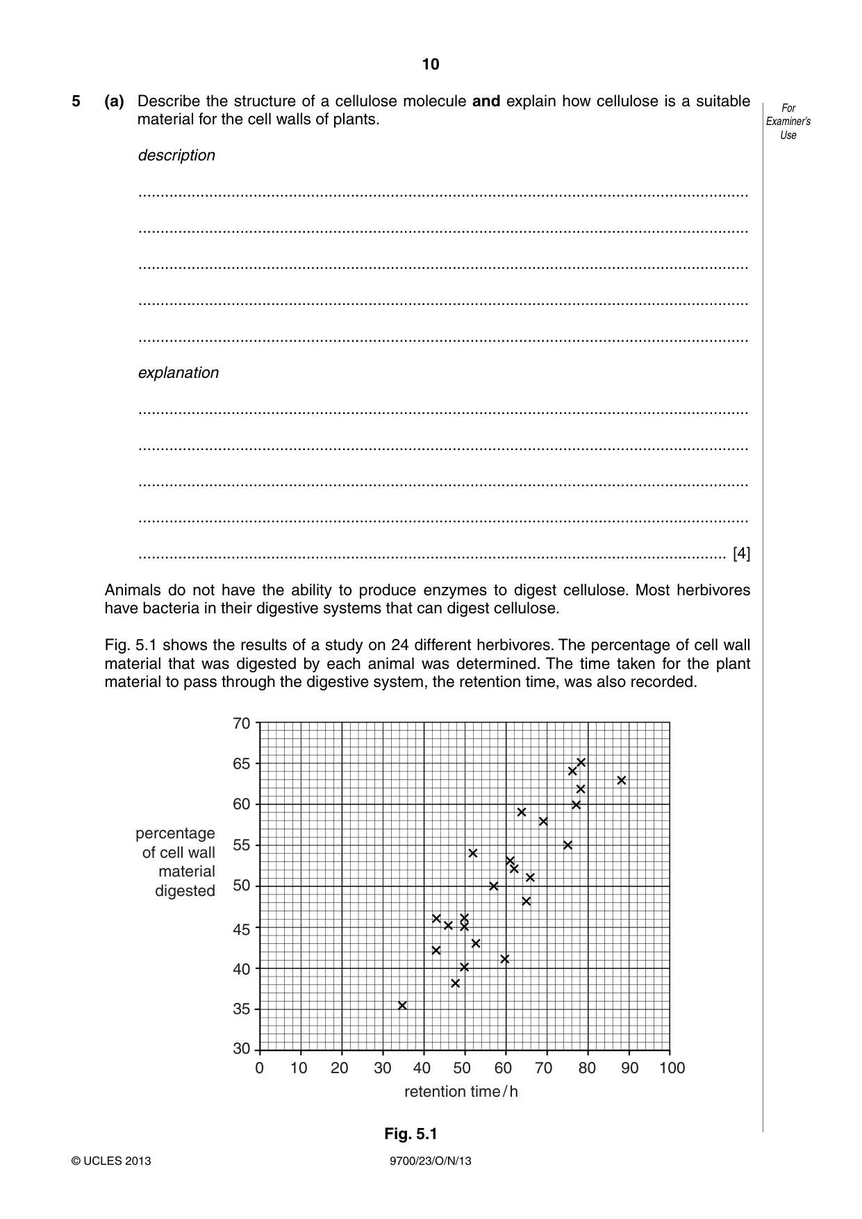 Cambridge A Level Biology 9700 2013 Oct/Nov Paper 2 · Variant 3 question paper, page 10 of 12