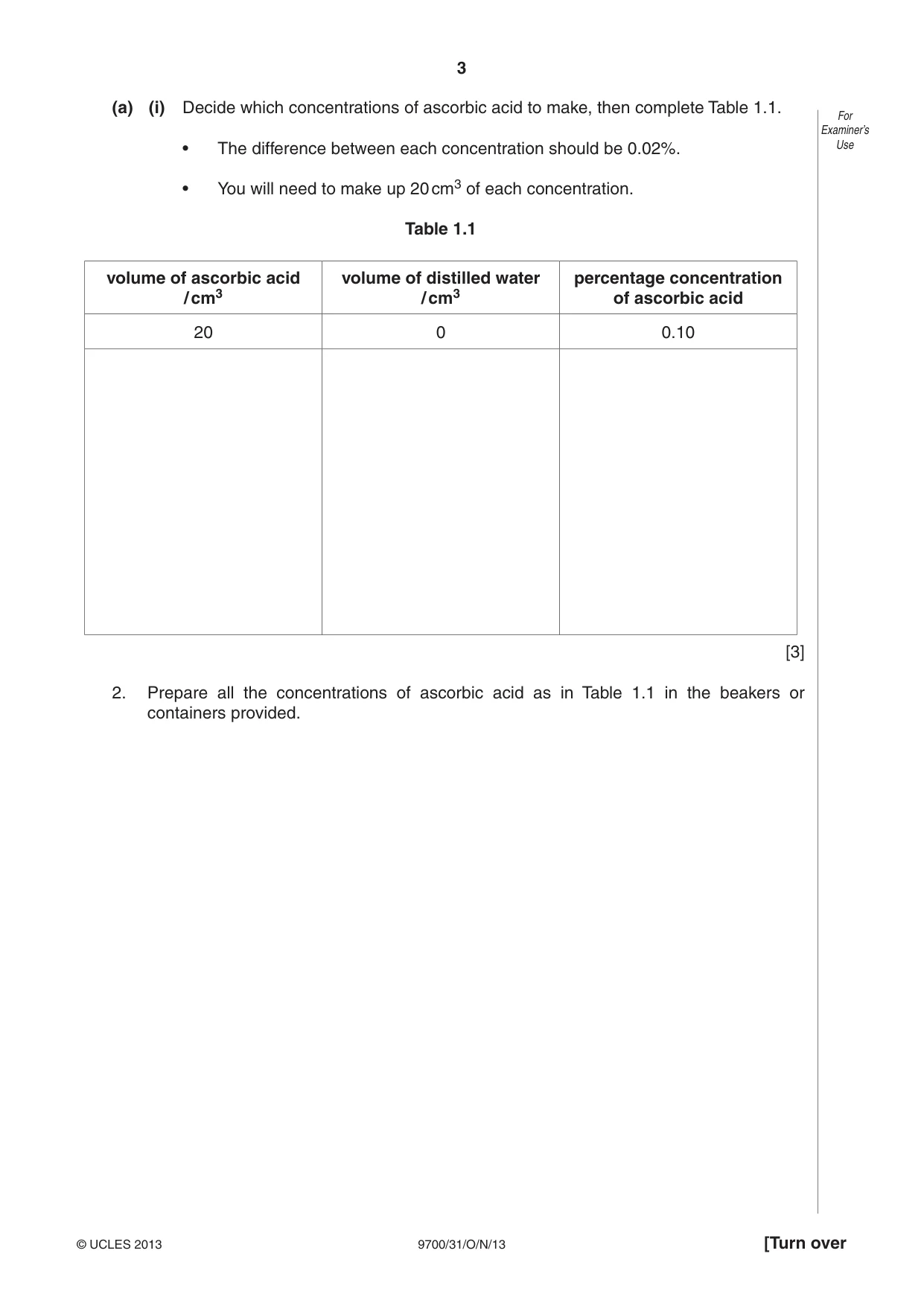 Cambridge A Level Biology 9700 2013 Oct/Nov Paper 3 · Variant 1 question paper, page 3 of 12