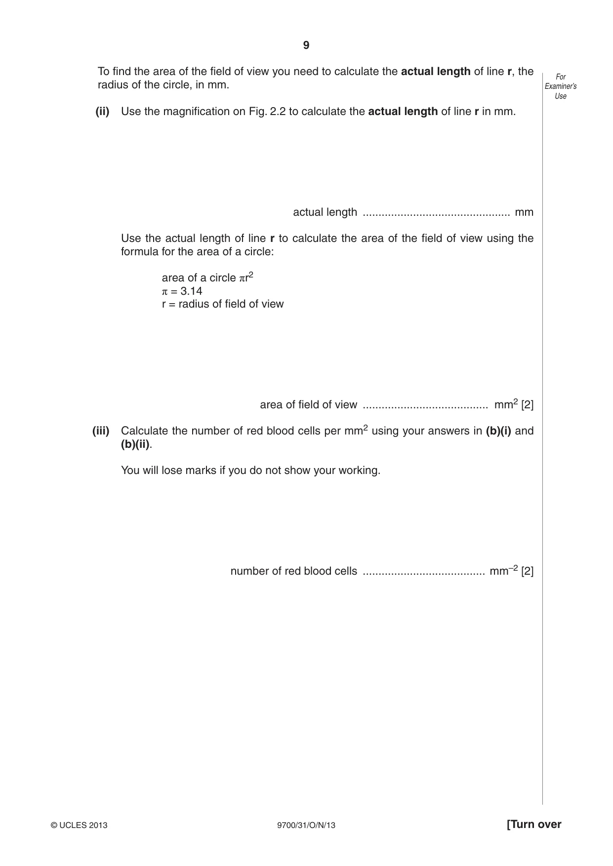 Cambridge A Level Biology 9700 2013 Oct/Nov Paper 3 · Variant 1 question paper, page 9 of 12
