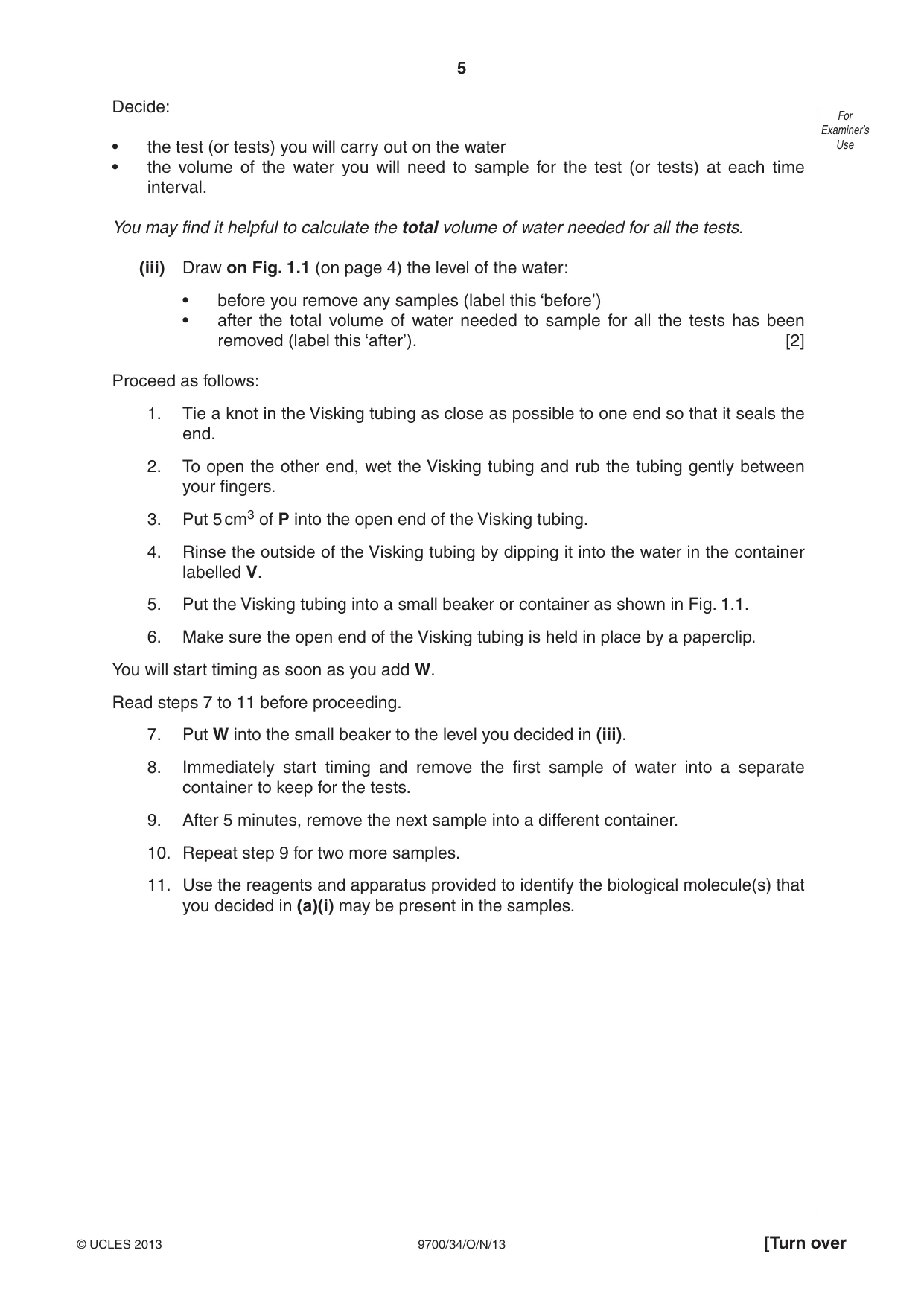 Cambridge A Level Biology 9700 2013 Oct/Nov Paper 3 · Variant 4 question paper, page 5 of 16
