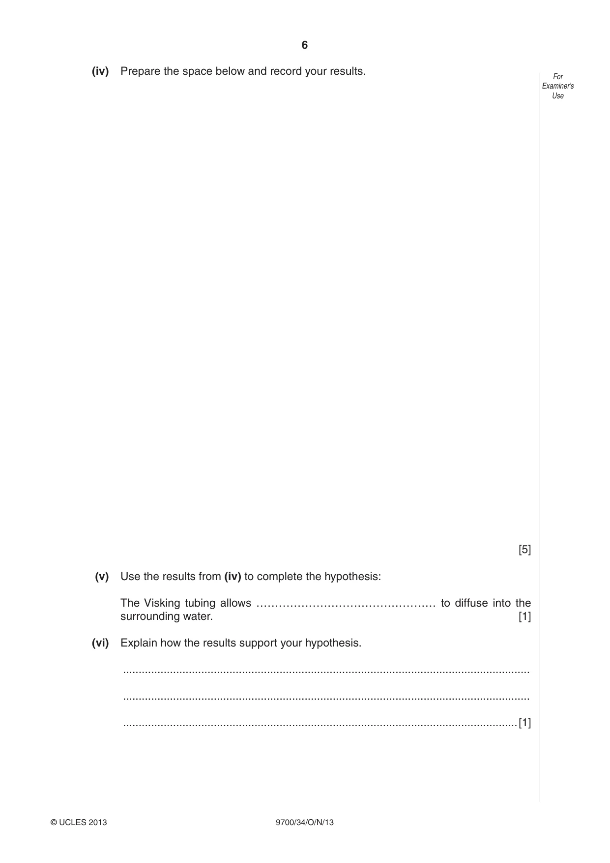 Cambridge A Level Biology 9700 2013 Oct/Nov Paper 3 · Variant 4 question paper, page 6 of 16