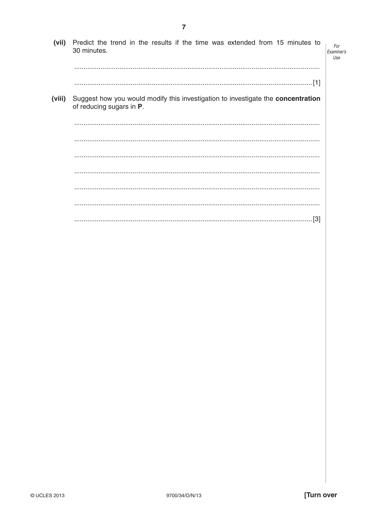 Cambridge A Level Biology 9700 2013 Oct/Nov Paper 3 · Variant 4 question paper, page 7 of 16