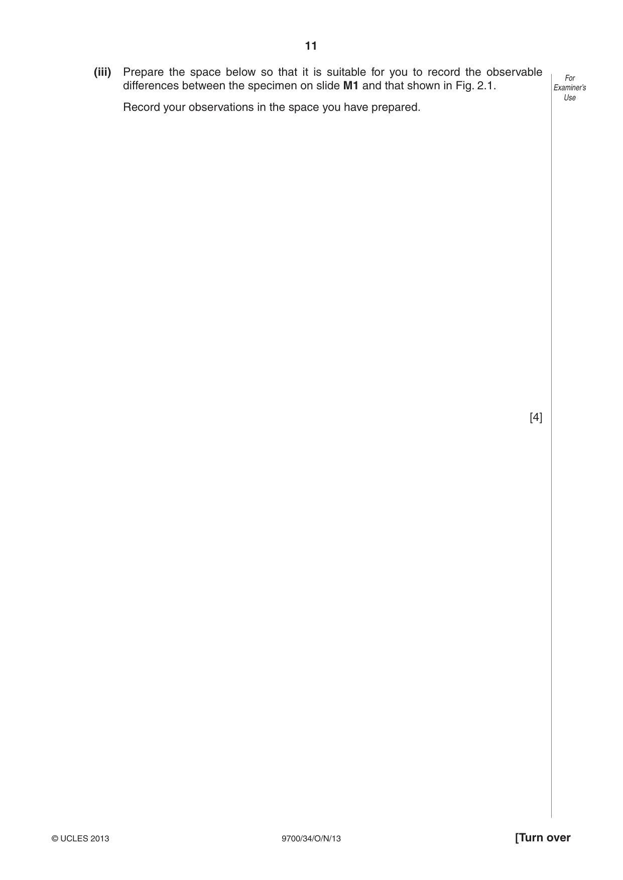 Cambridge A Level Biology 9700 2013 Oct/Nov Paper 3 · Variant 4 question paper, page 11 of 16