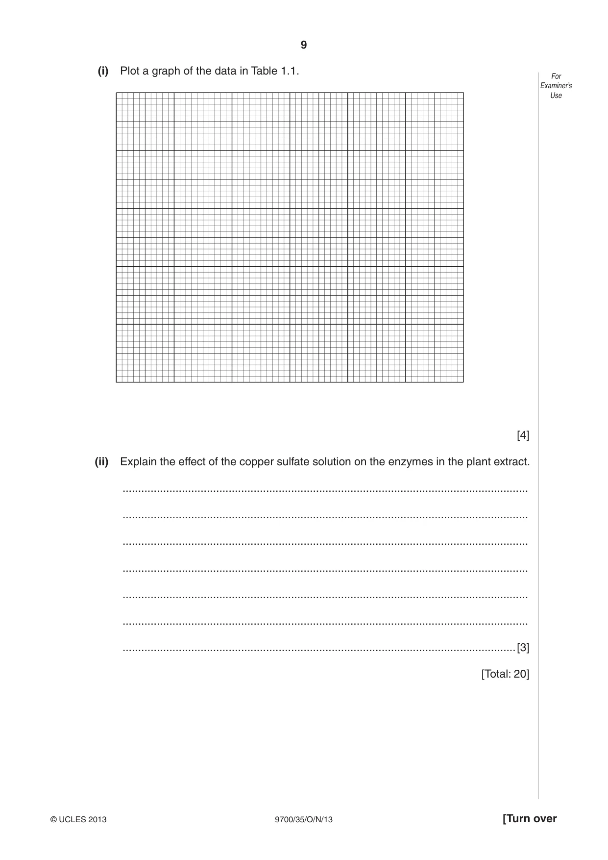 Cambridge A Level Biology 9700 2013 Oct/Nov Paper 3 · Variant 5 question paper, page 9 of 16