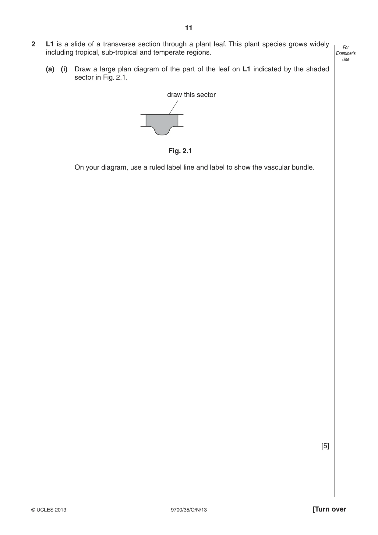 Cambridge A Level Biology 9700 2013 Oct/Nov Paper 3 · Variant 5 question paper, page 11 of 16