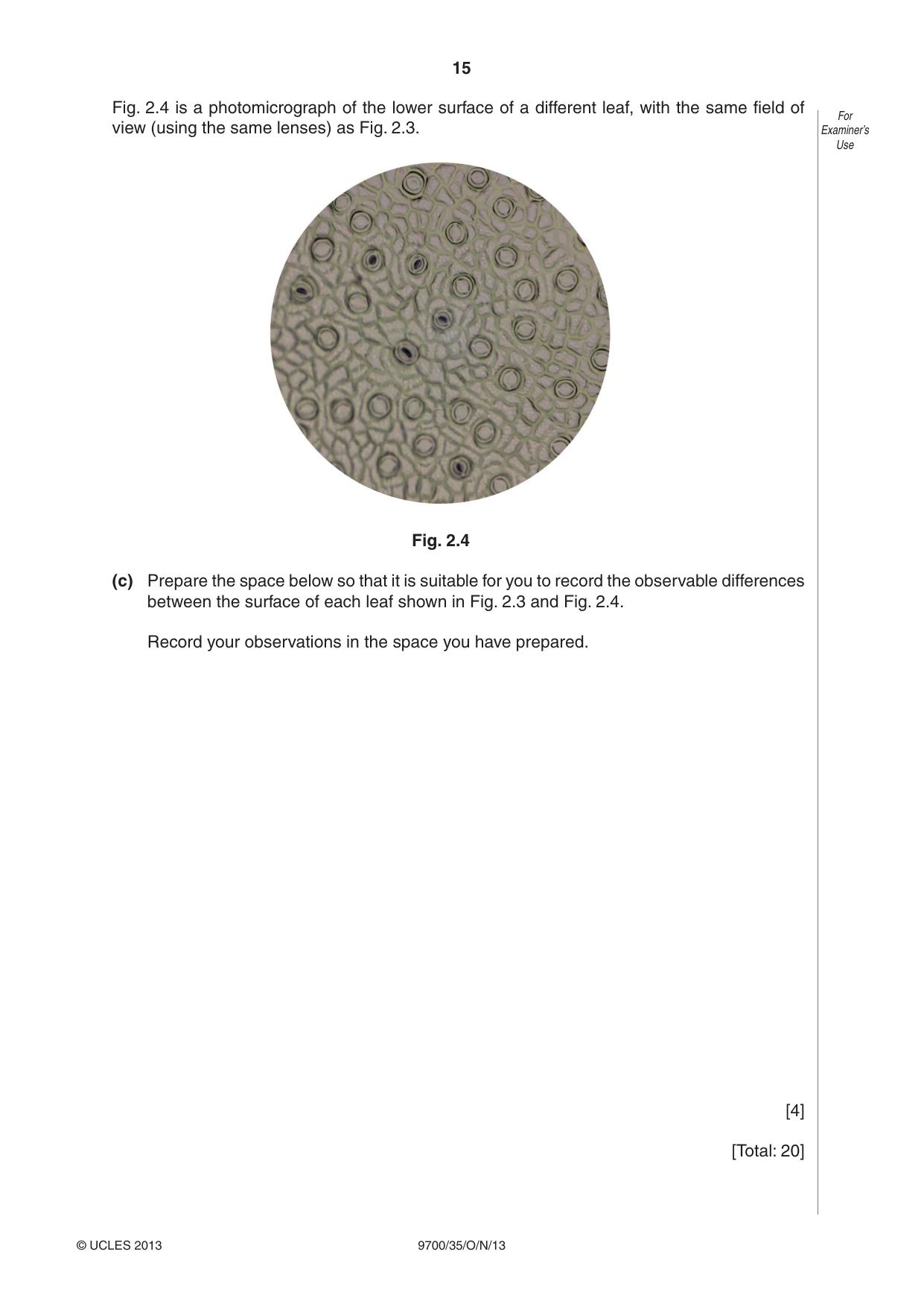 Cambridge A Level Biology 9700 2013 Oct/Nov Paper 3 · Variant 5 question paper, page 15 of 16