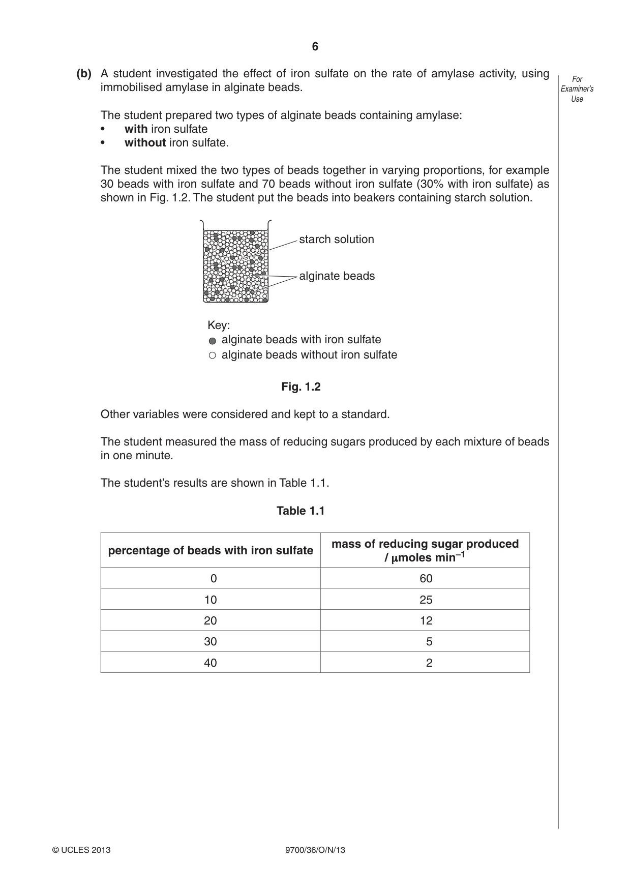 Cambridge A Level Biology 9700 2013 Oct/Nov Paper 3 · Variant 6 question paper, page 6 of 12
