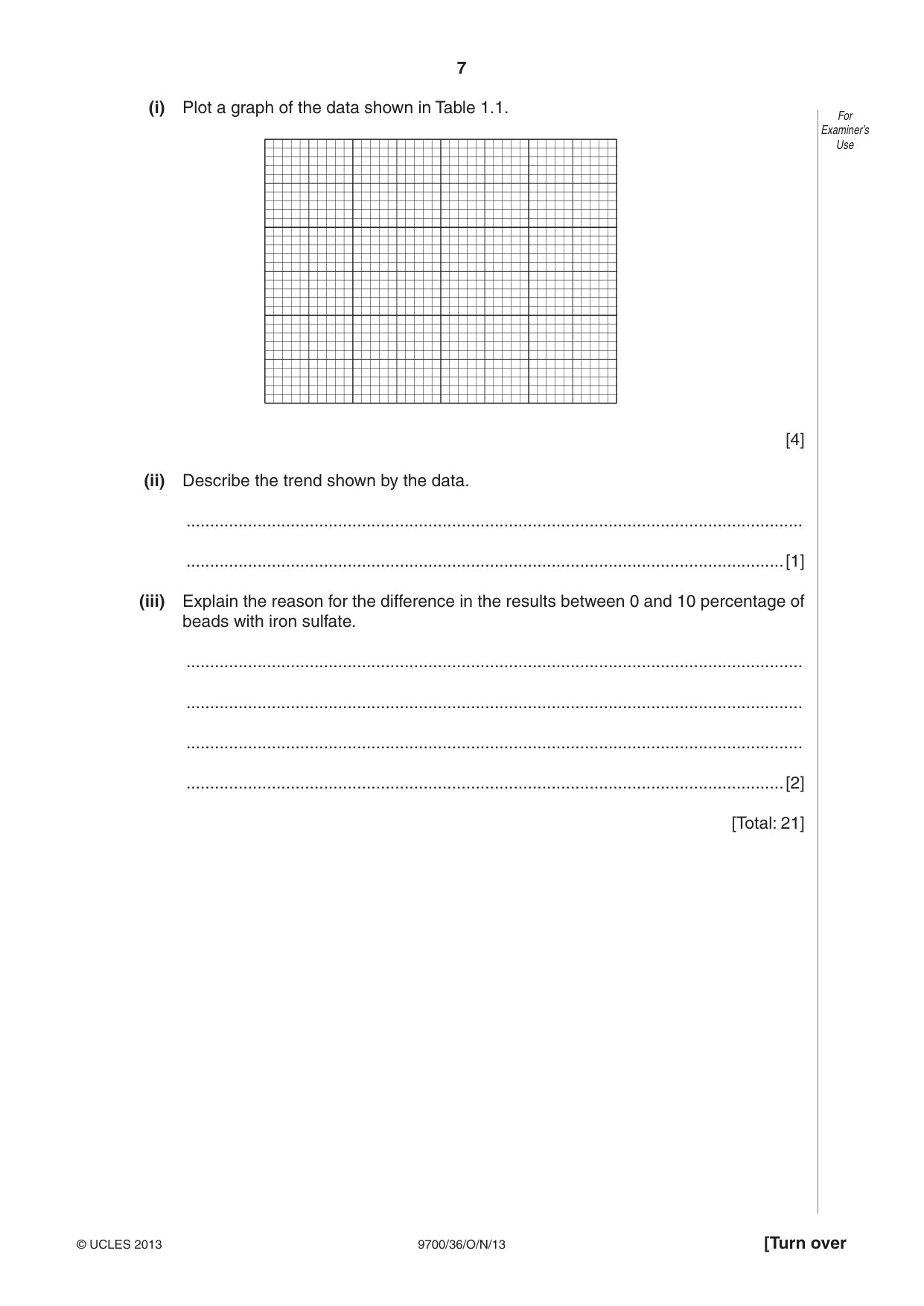 Cambridge A Level Biology 9700 2013 Oct/Nov Paper 3 · Variant 6 question paper, page 7 of 12