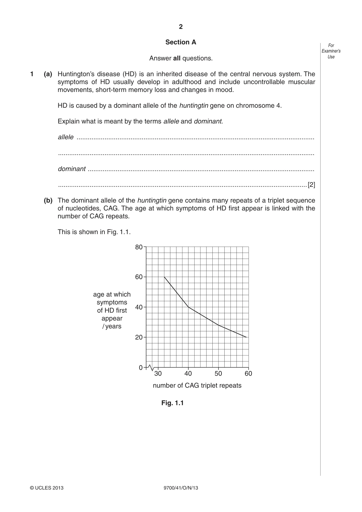 Cambridge A Level Biology 9700 2013 Oct/Nov Paper 4 · Variant 1 question paper, page 2 of 24