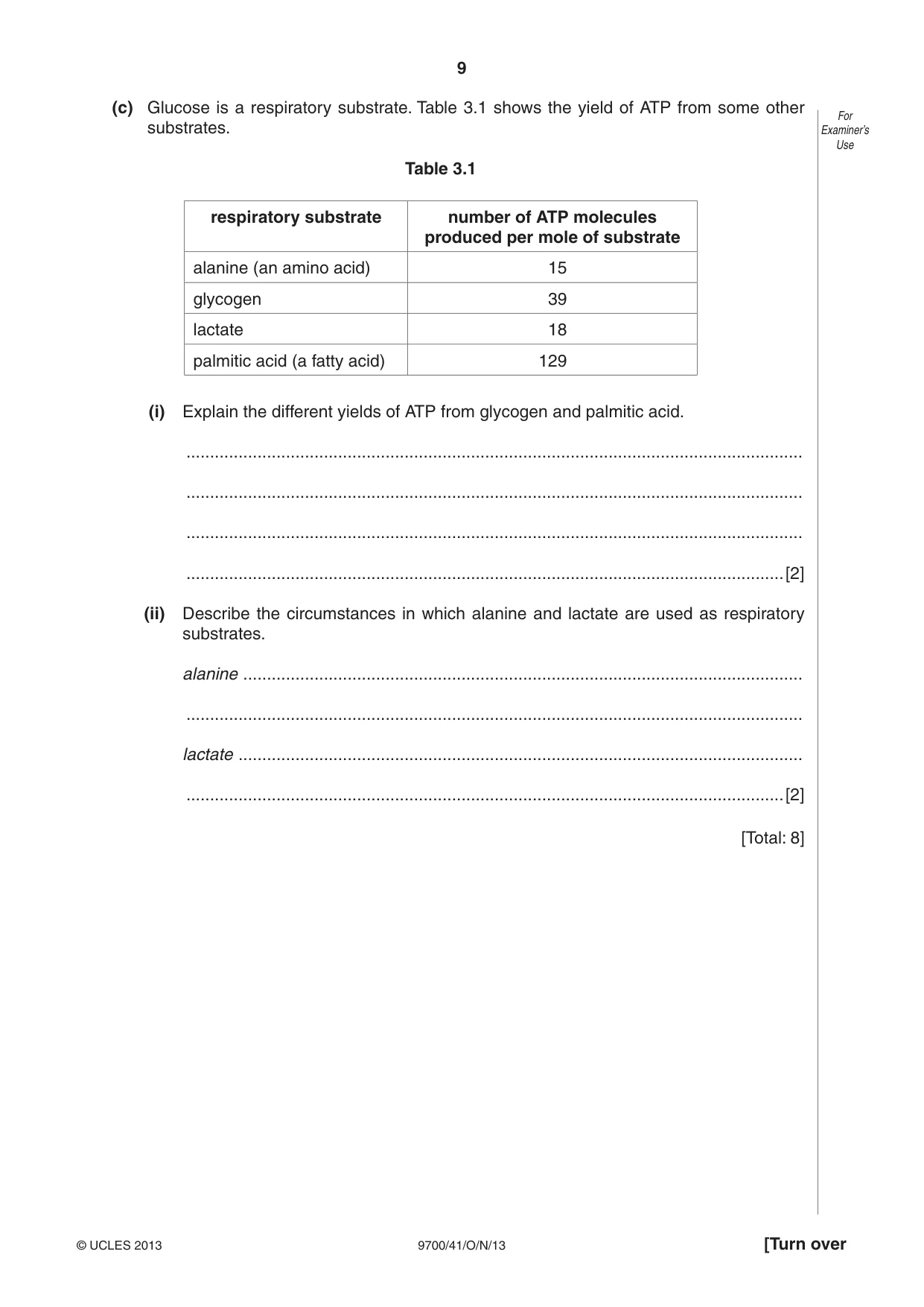 Cambridge A Level Biology 9700 2013 Oct/Nov Paper 4 · Variant 1 question paper, page 9 of 24