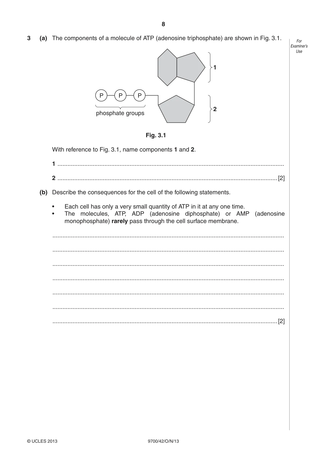 Cambridge A Level Biology 9700 2013 Oct/Nov Paper 4 · Variant 2 question paper, page 8 of 24