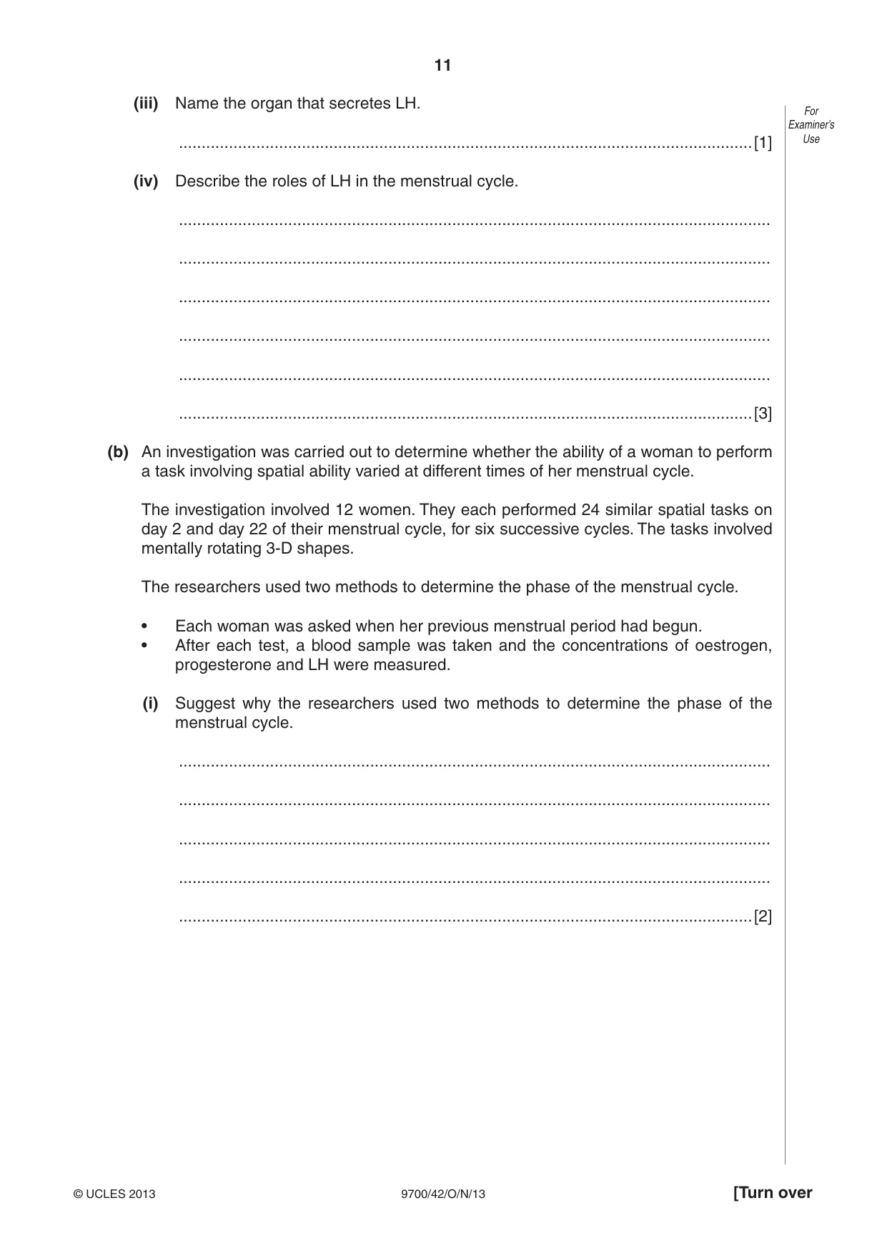 Cambridge A Level Biology 9700 2013 Oct/Nov Paper 4 · Variant 2 question paper, page 11 of 24