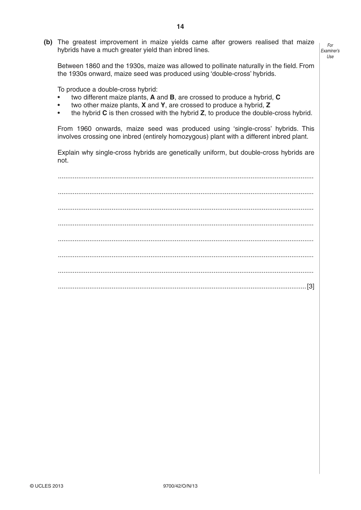 Cambridge A Level Biology 9700 2013 Oct/Nov Paper 4 · Variant 2 question paper, page 14 of 24