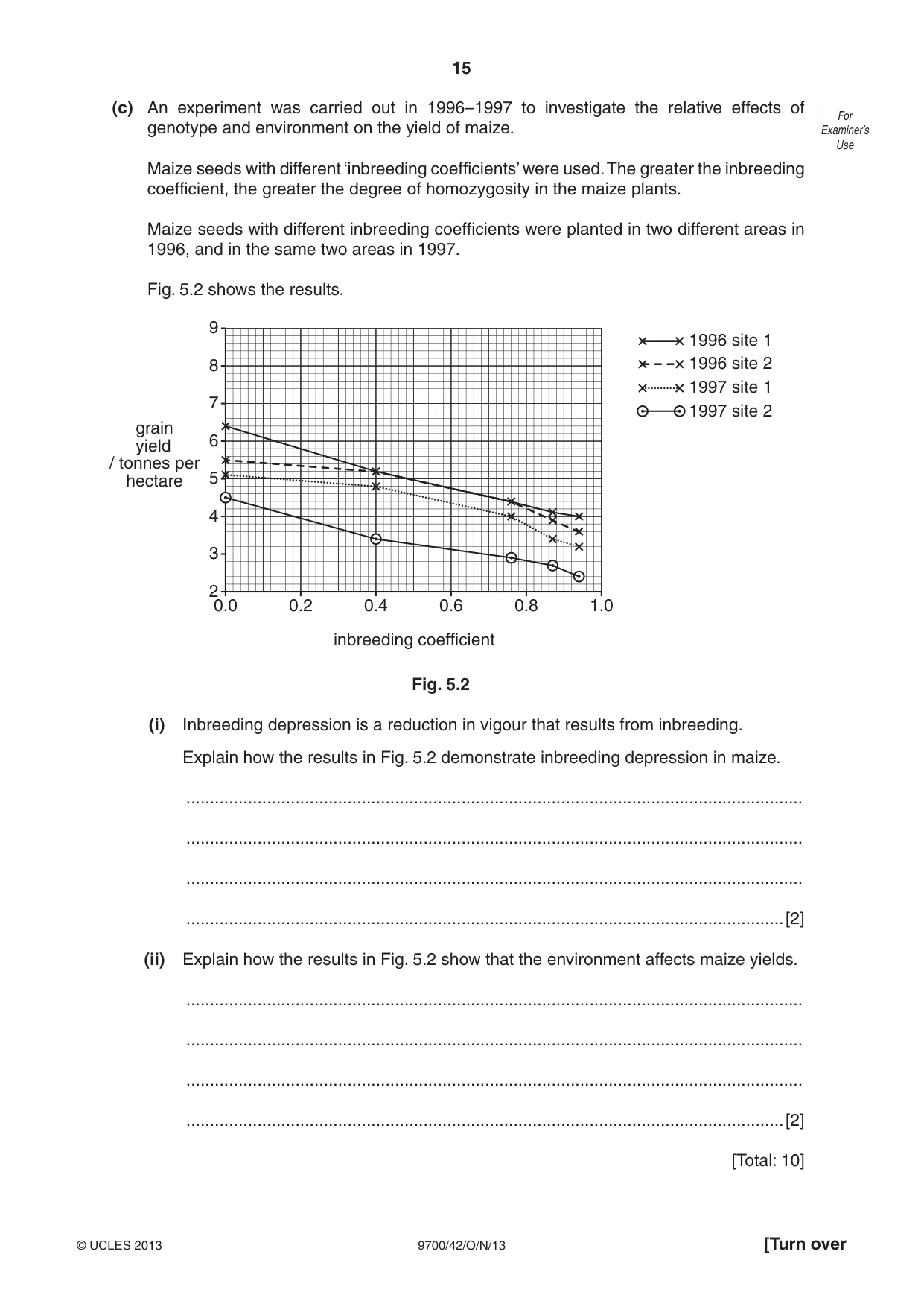 Cambridge A Level Biology 9700 2013 Oct/Nov Paper 4 · Variant 2 question paper, page 15 of 24