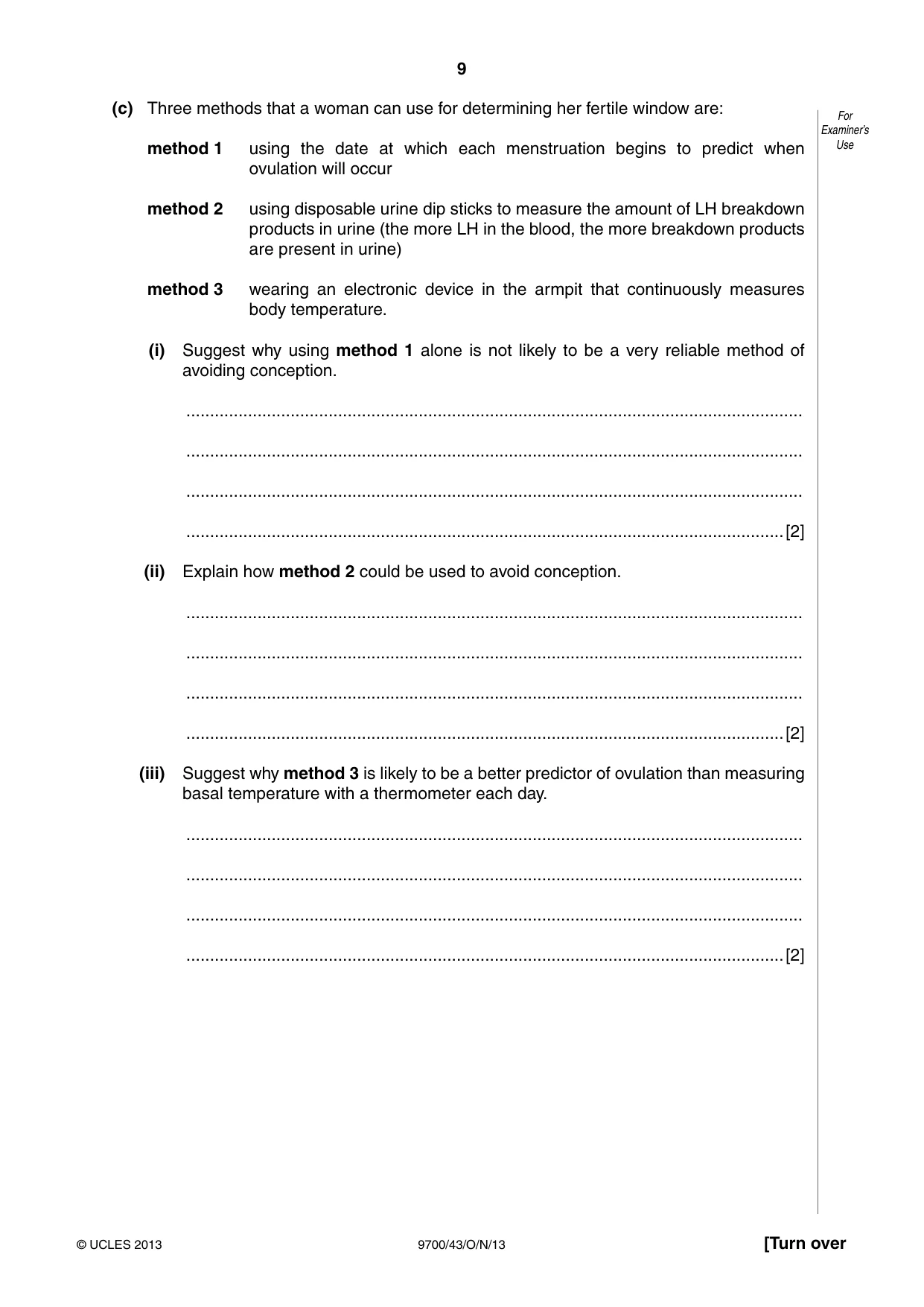 Cambridge A Level Biology 9700 2013 Oct/Nov Paper 4 · Variant 3 question paper, page 9 of 24