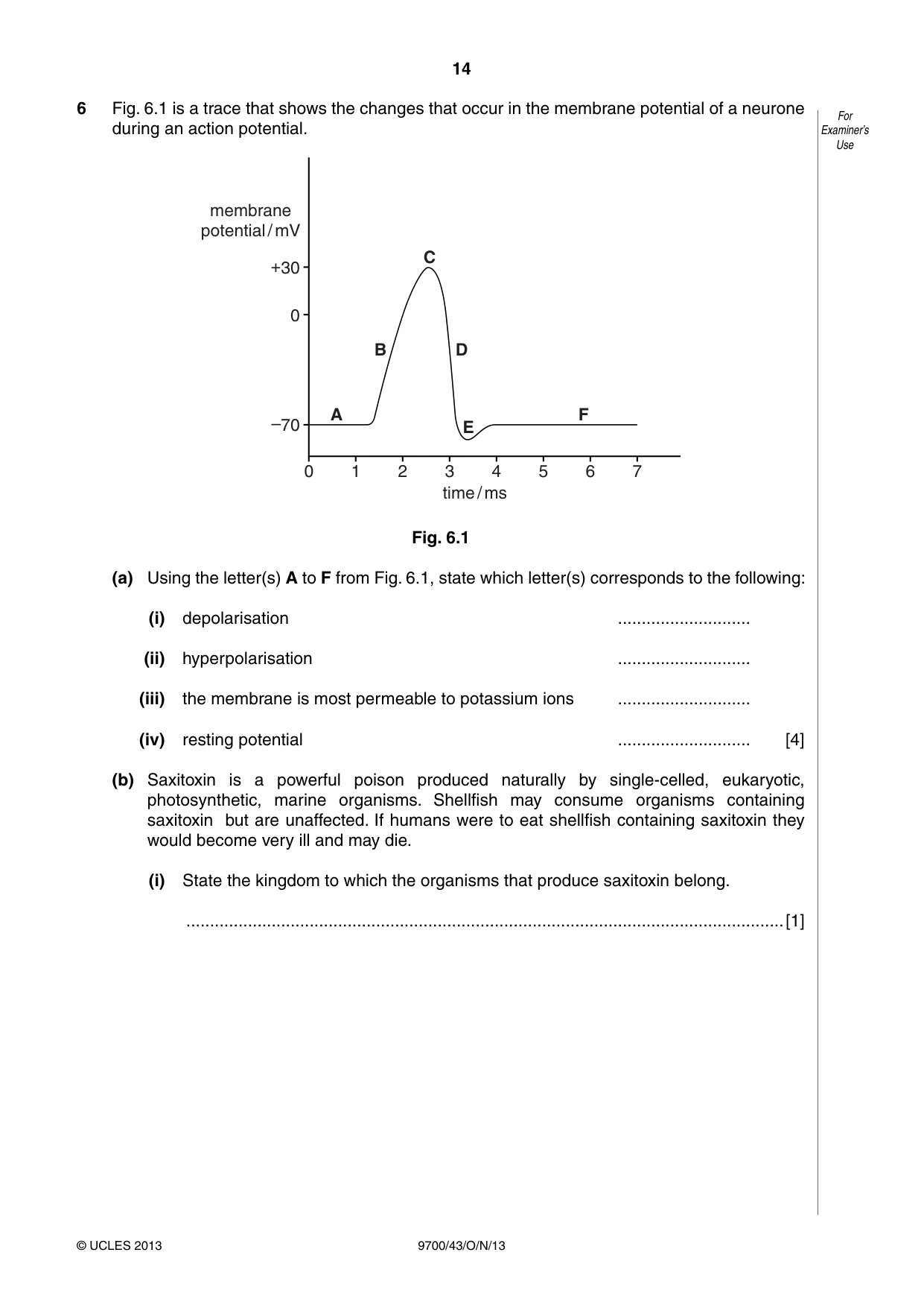 Cambridge A Level Biology 9700 2013 Oct/Nov Paper 4 · Variant 3 question paper, page 14 of 24
