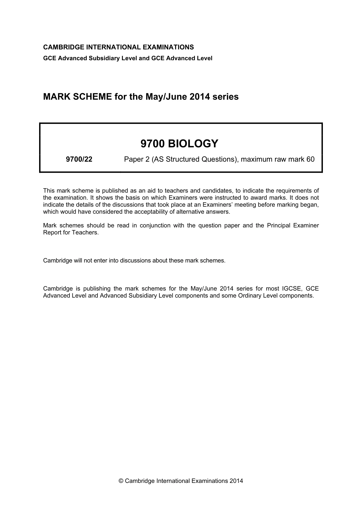 Mark scheme, page 1 of 13