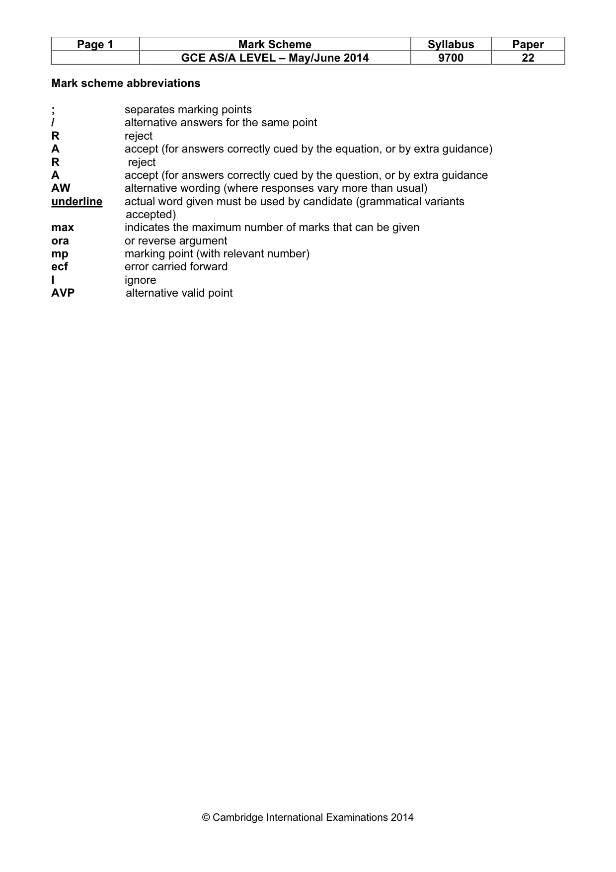 Mark scheme, page 2 of 13