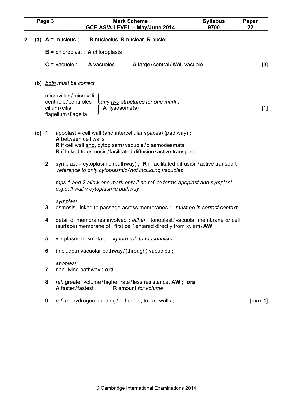 Mark scheme, page 4 of 13