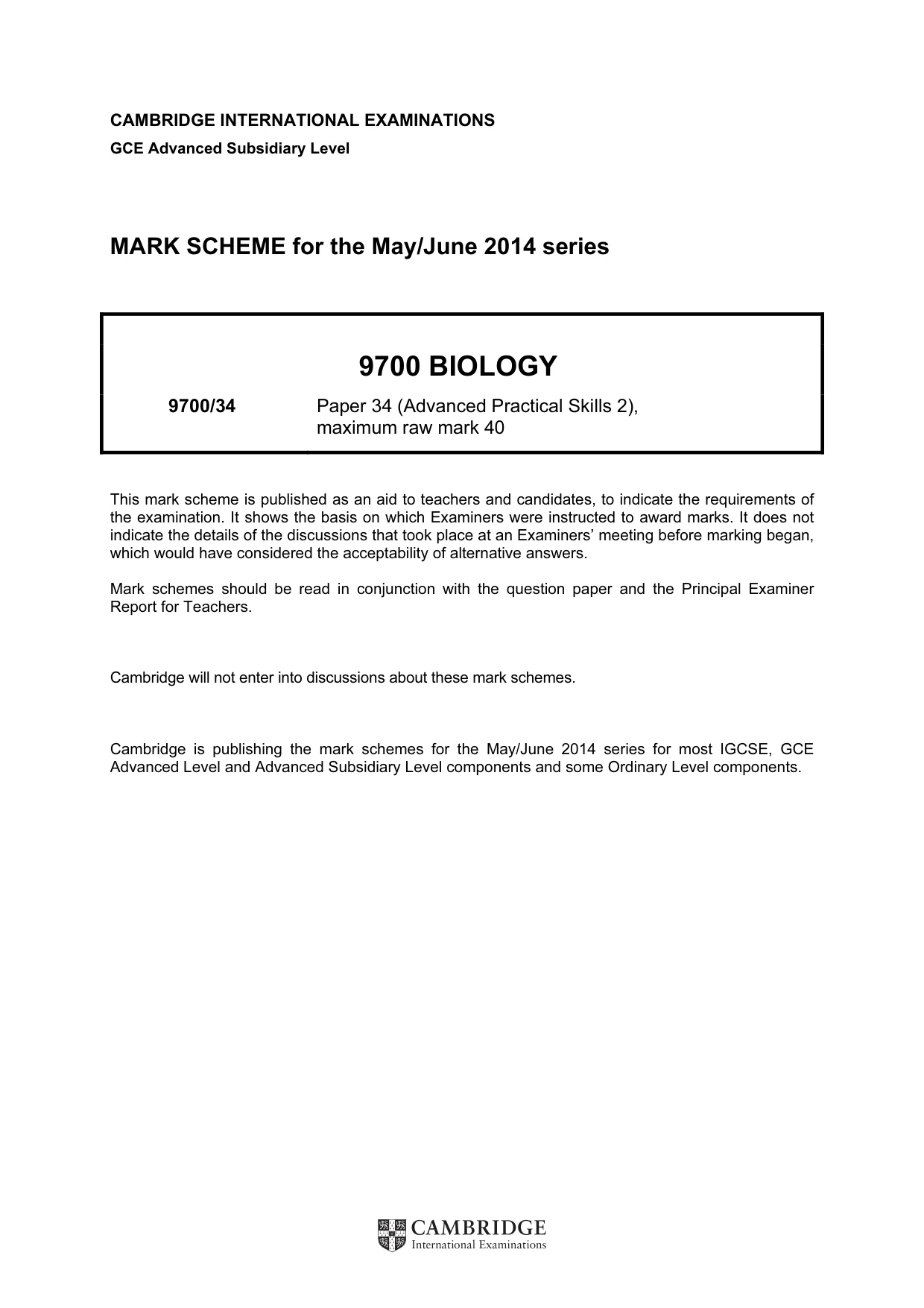 Mark scheme, page 1 of 4