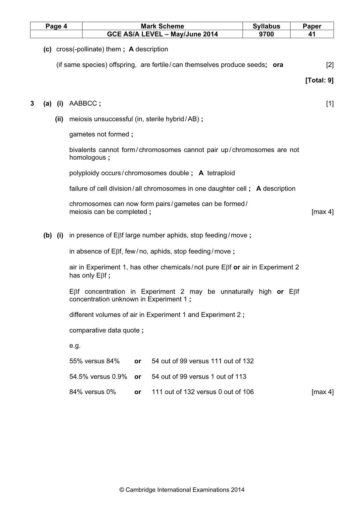 Mark scheme, page 4 of 11
