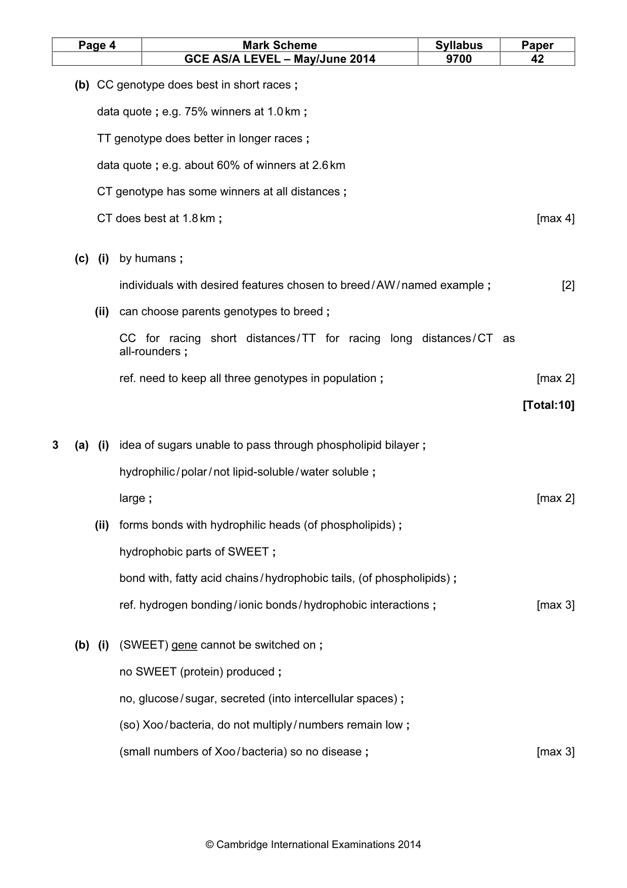 Mark scheme, page 4 of 11