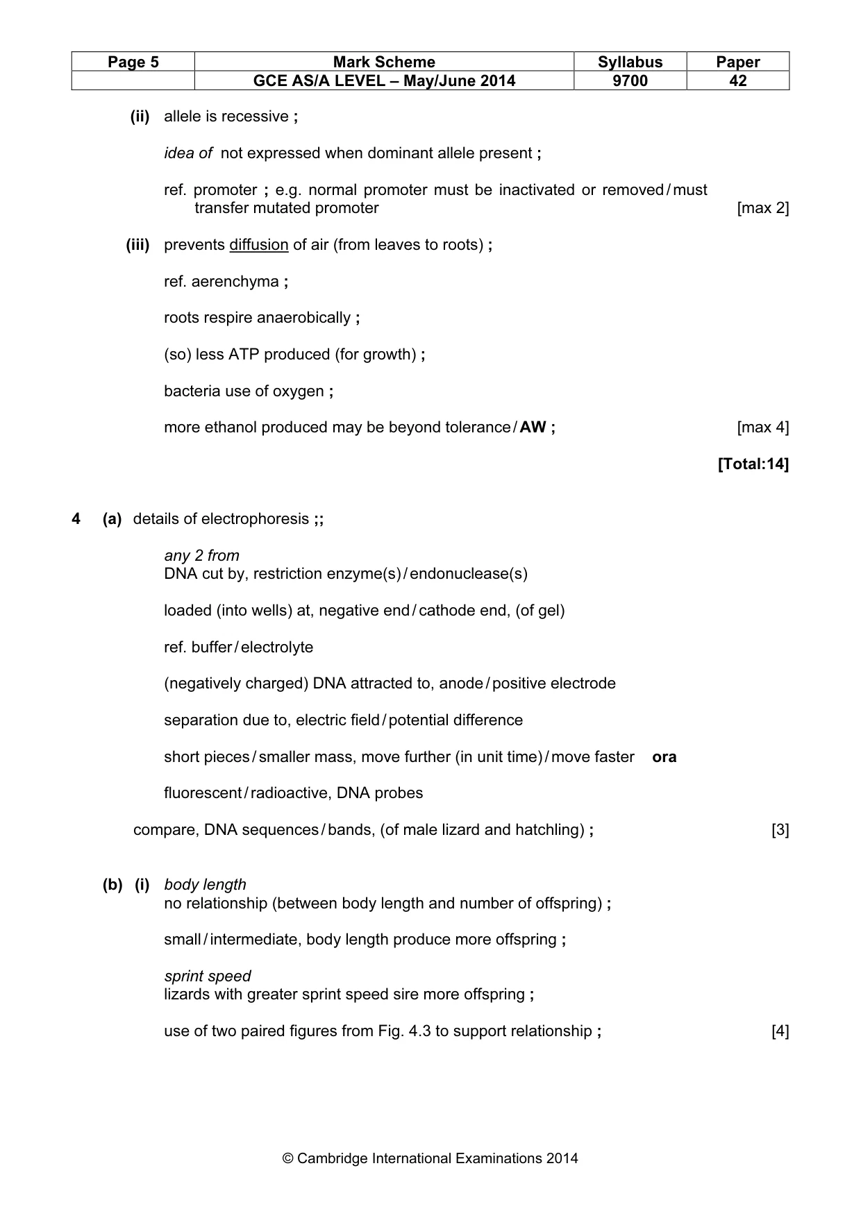 Mark scheme, page 5 of 11
