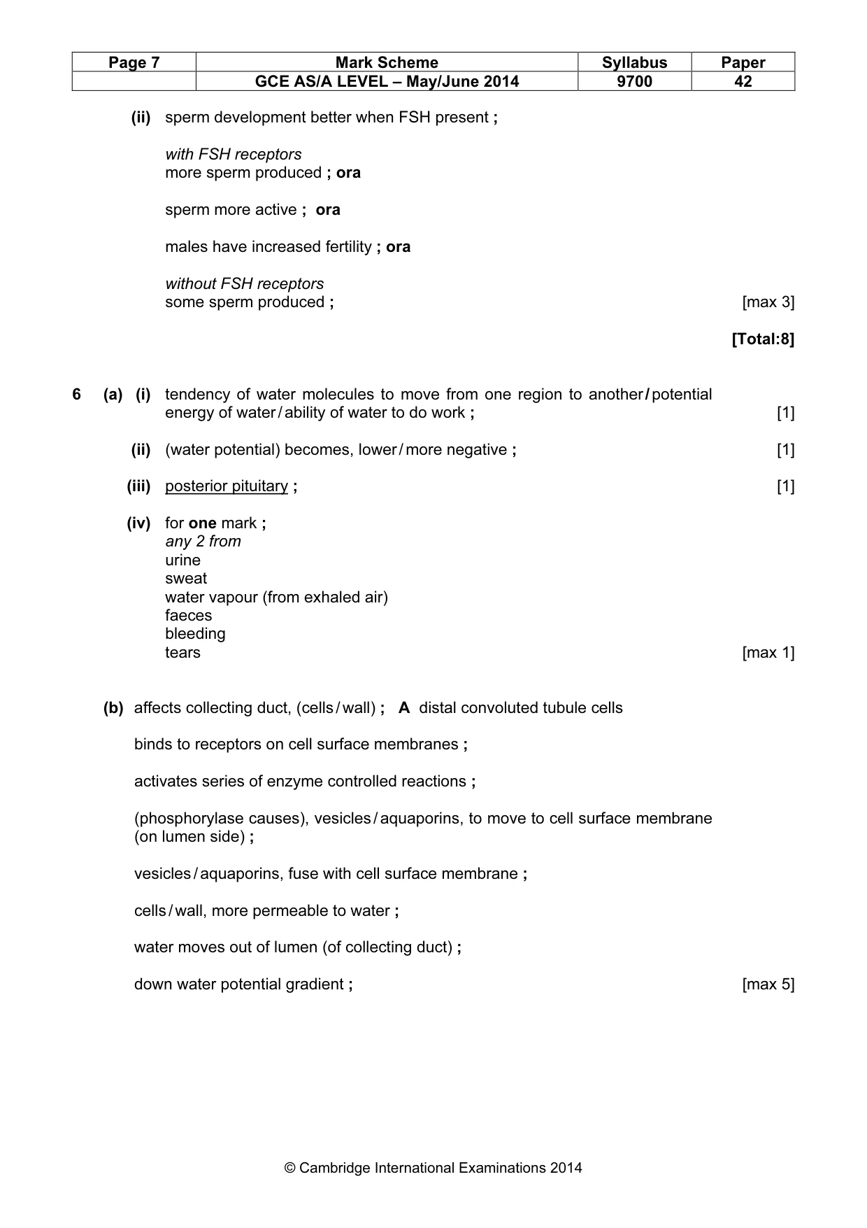 Mark scheme, page 7 of 11