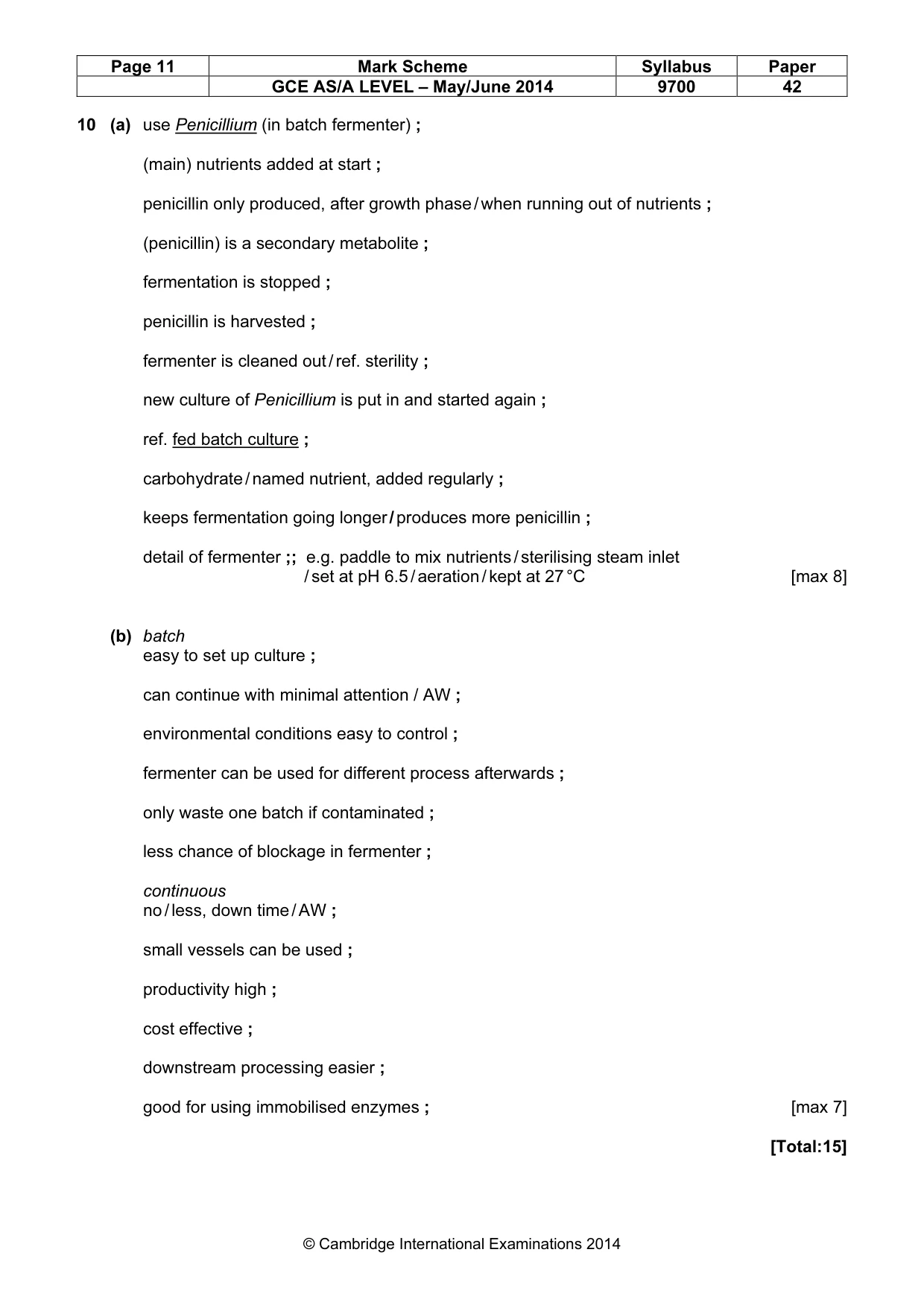 Mark scheme, page 11 of 11