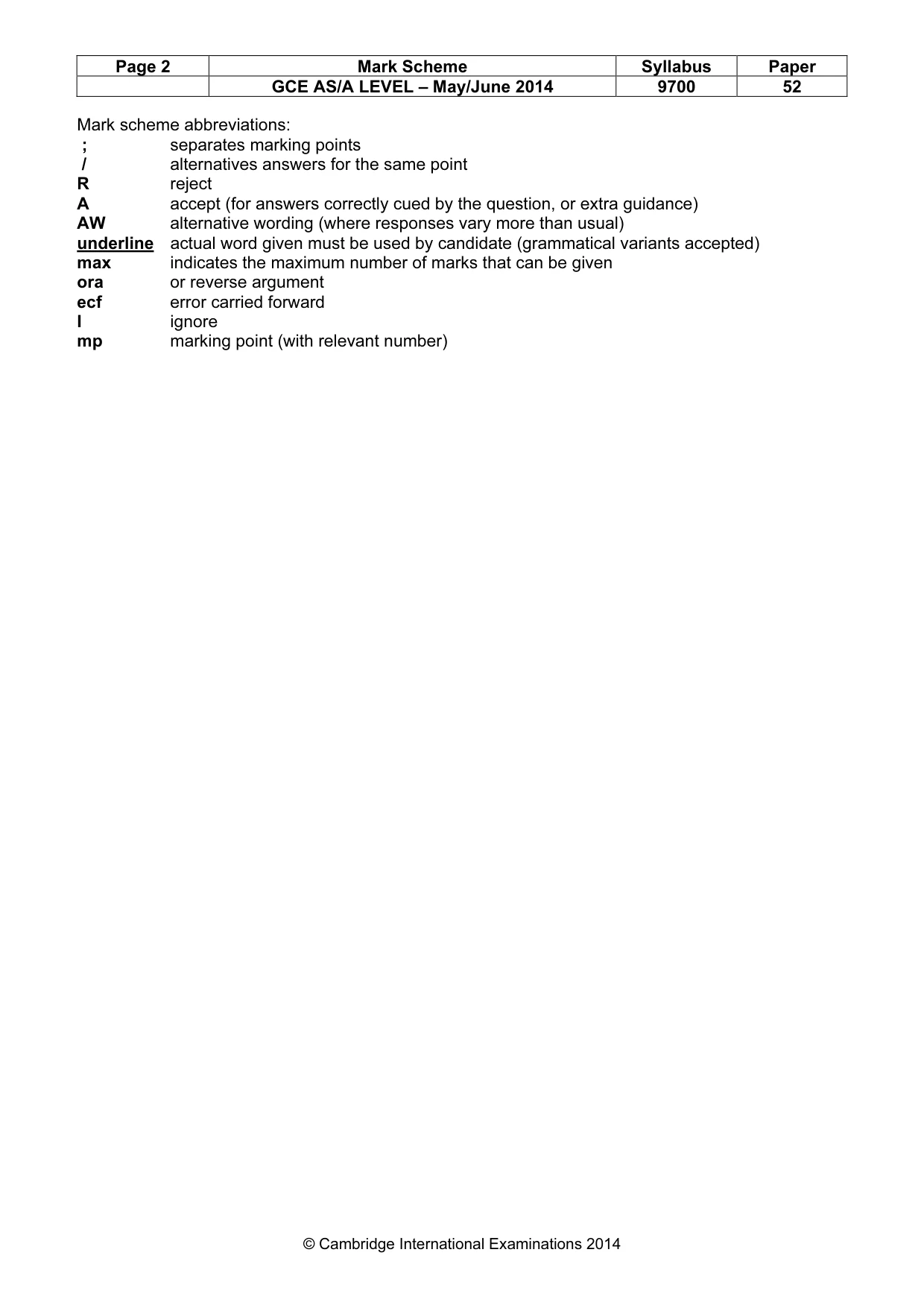 Mark scheme, page 2 of 10