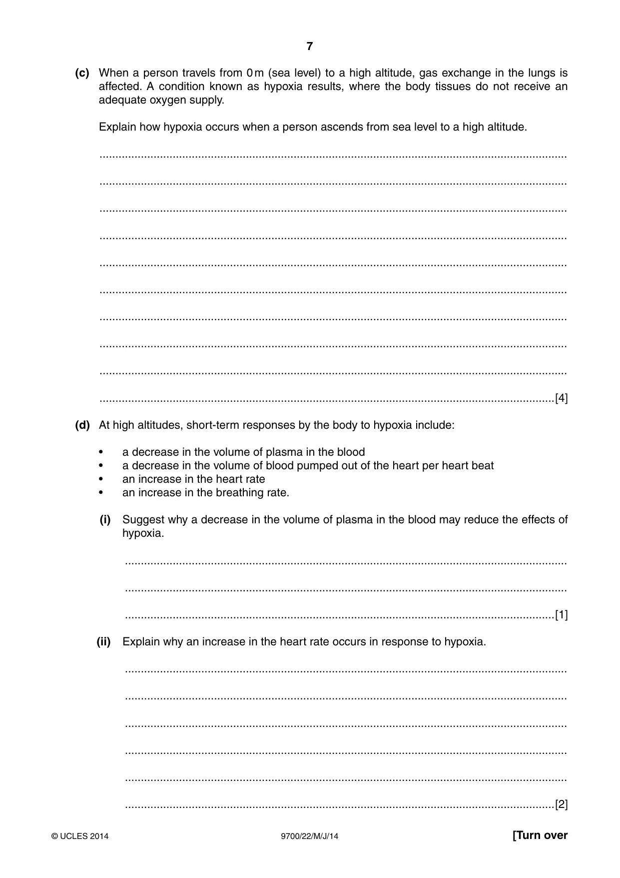 Cambridge A Level Biology 9700 2014 May/June Paper 2 · Variant 2 question paper, page 7 of 16