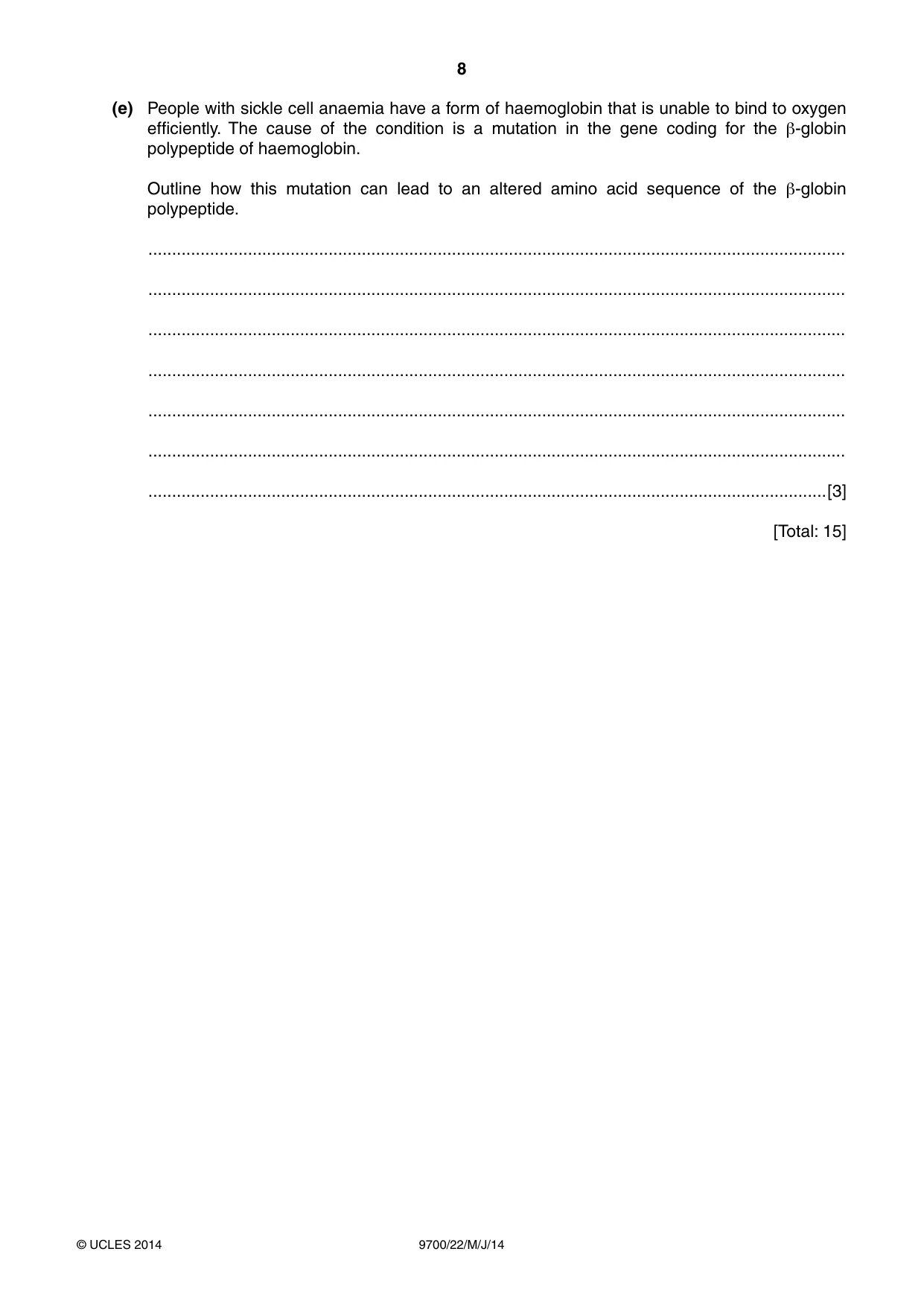 Cambridge A Level Biology 9700 2014 May/June Paper 2 · Variant 2 question paper, page 8 of 16
