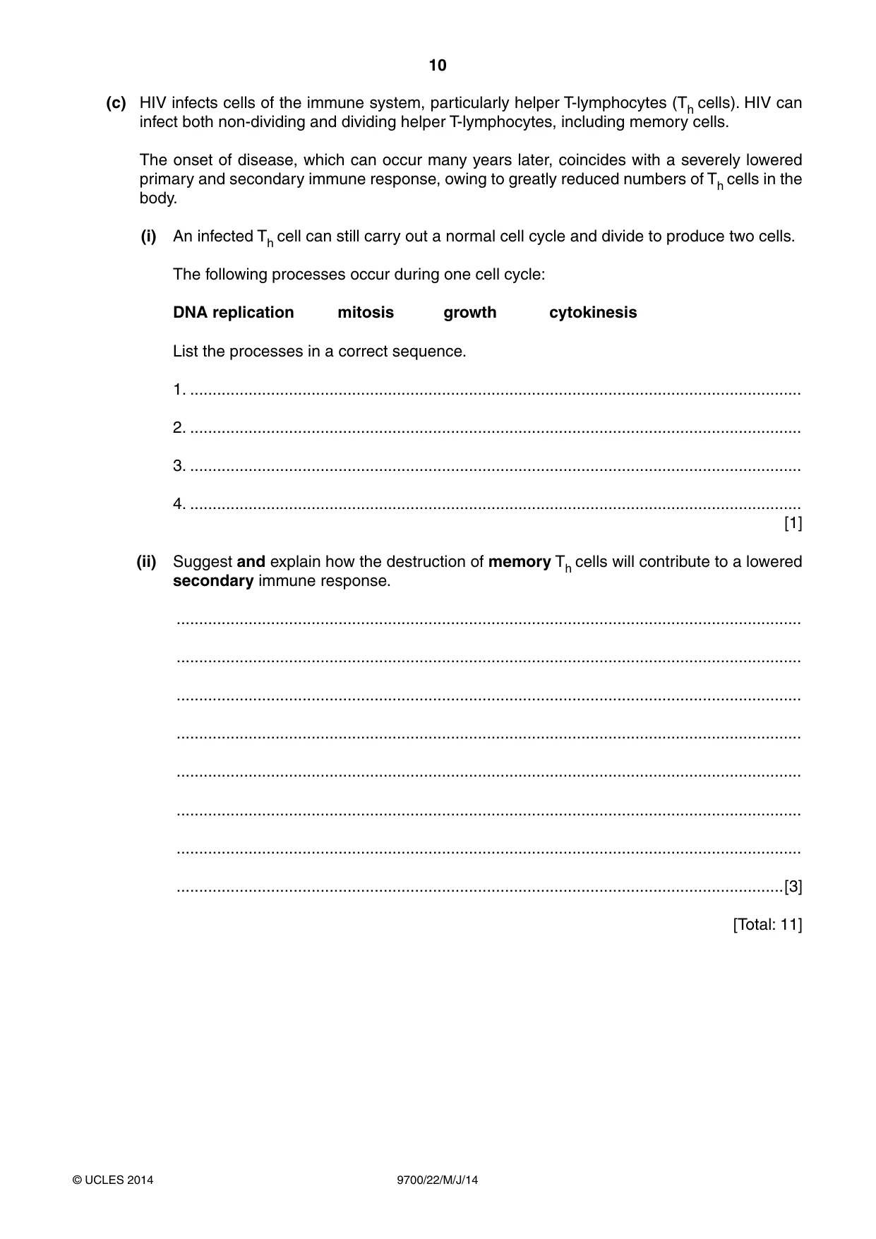 Cambridge A Level Biology 9700 2014 May/June Paper 2 · Variant 2 question paper, page 10 of 16