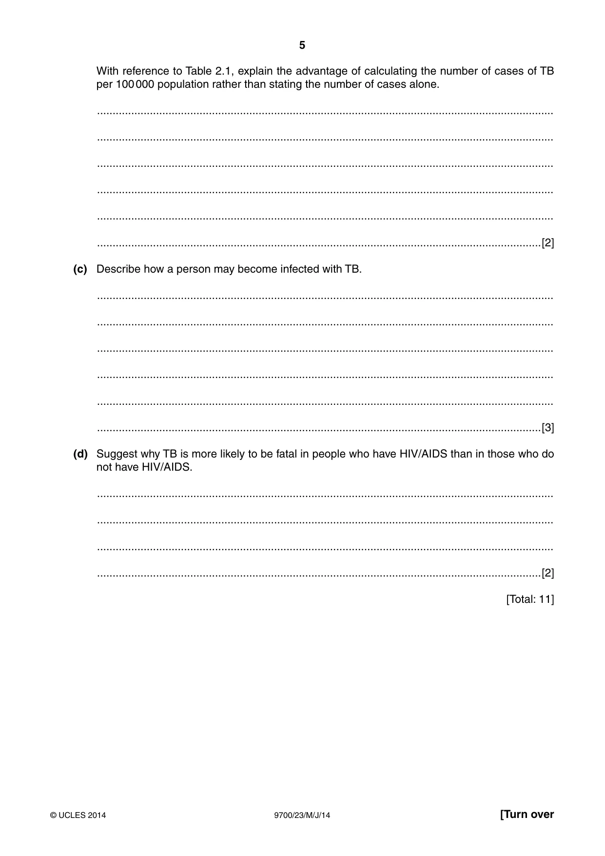 Cambridge A Level Biology 9700 2014 May/June Paper 2 · Variant 3 question paper, page 5 of 12
