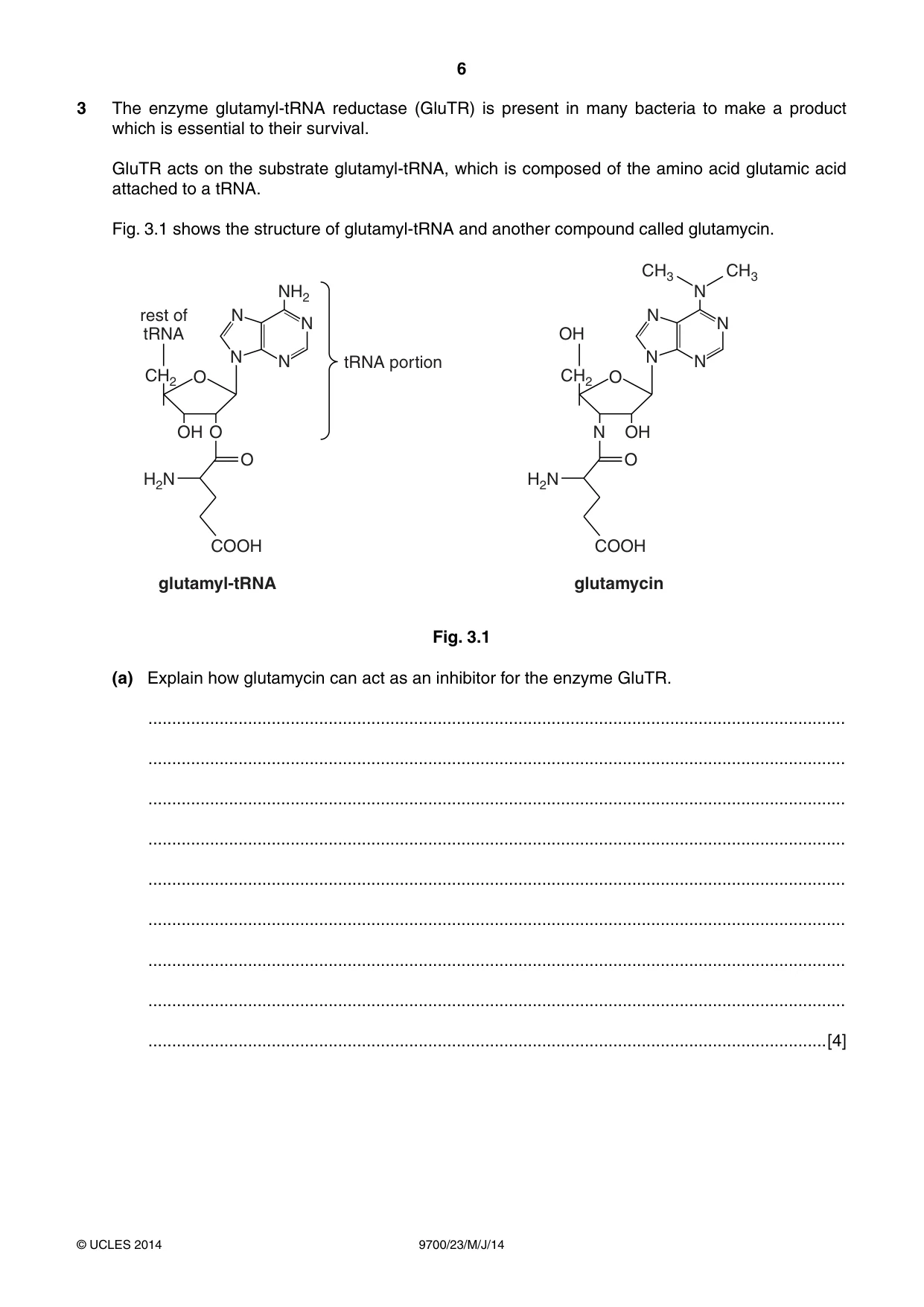 Cambridge A Level Biology 9700 2014 May/June Paper 2 · Variant 3 question paper, page 6 of 12