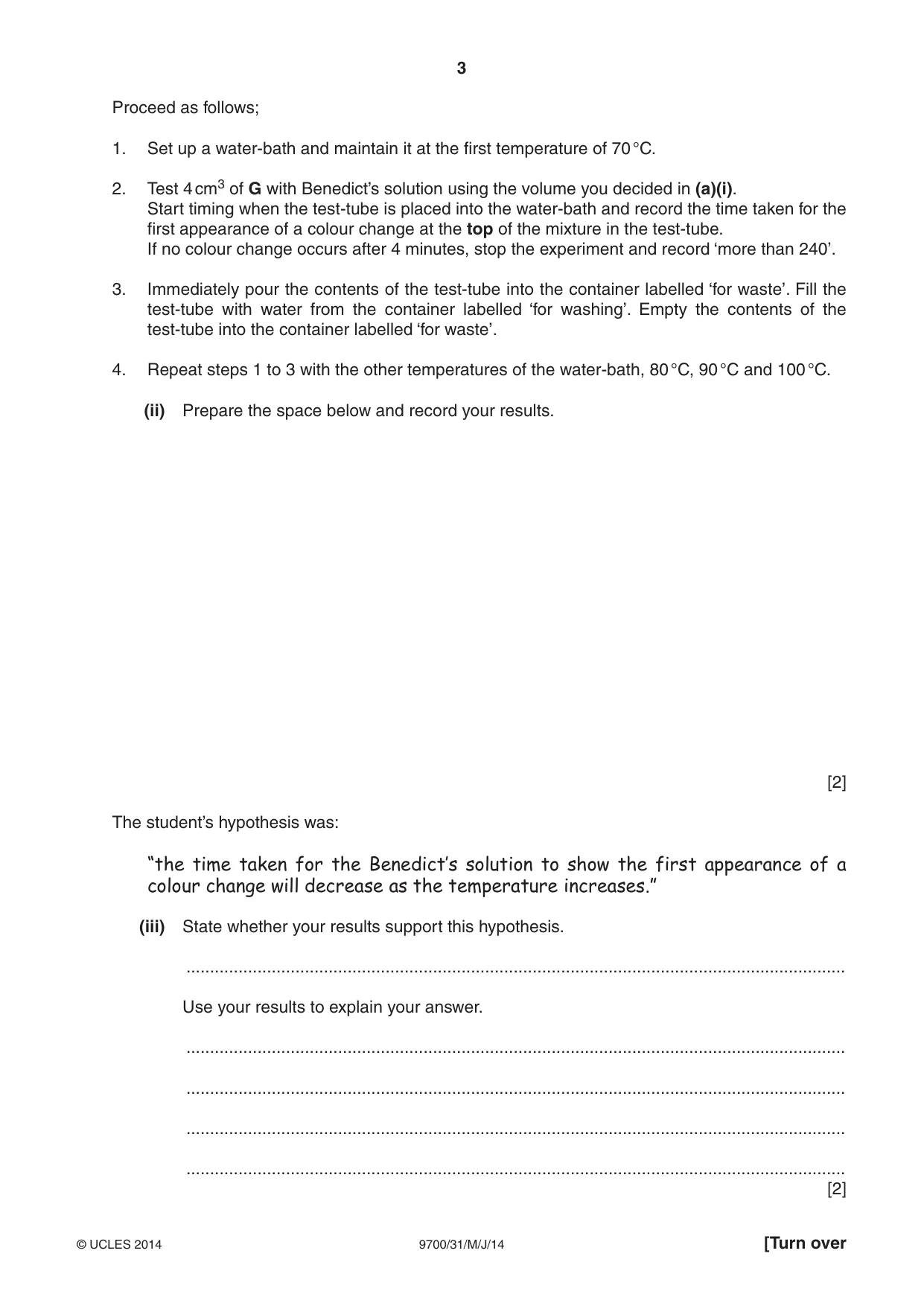 Cambridge A Level Biology 9700 2014 May/June Paper 3 · Variant 1 question paper, page 3 of 16