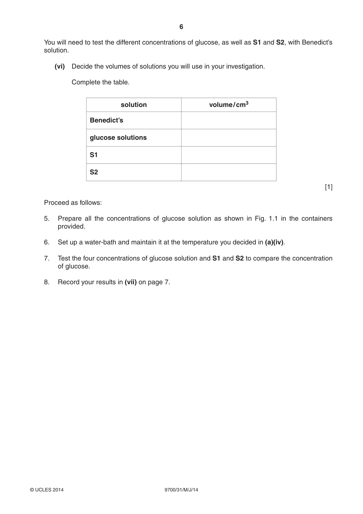 Cambridge A Level Biology 9700 2014 May/June Paper 3 · Variant 1 question paper, page 6 of 16